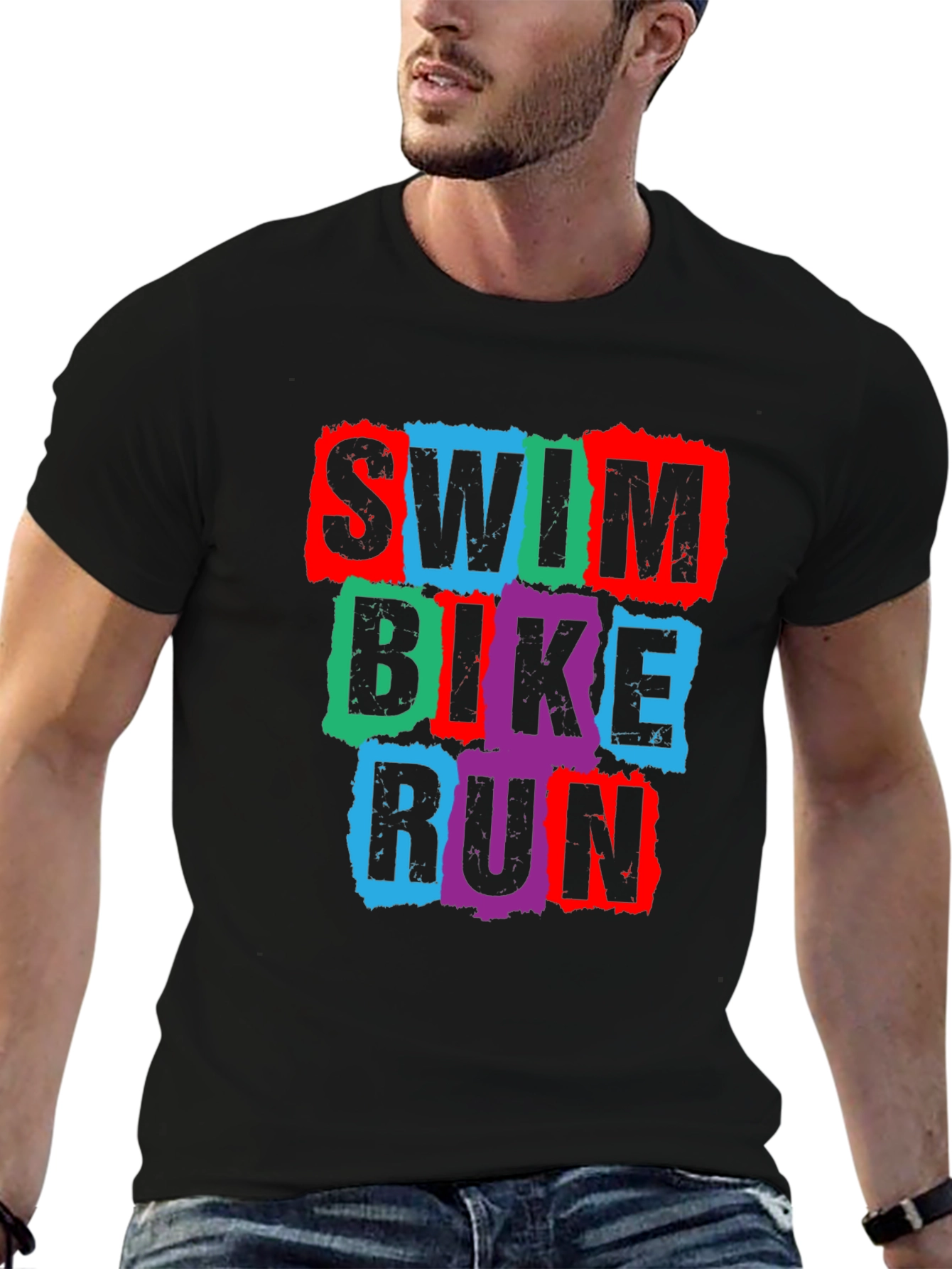 Swim Bike Run Triathlon T-Shirt