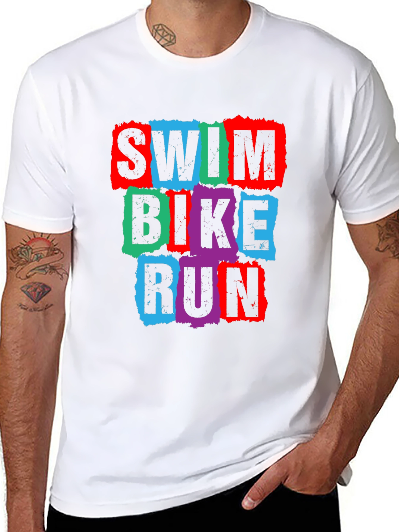 Swim Bike Run Triathlon T-Shirt