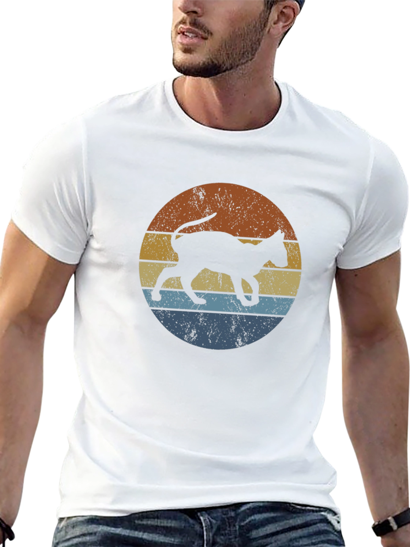 Retro Cat Silhouette Tee