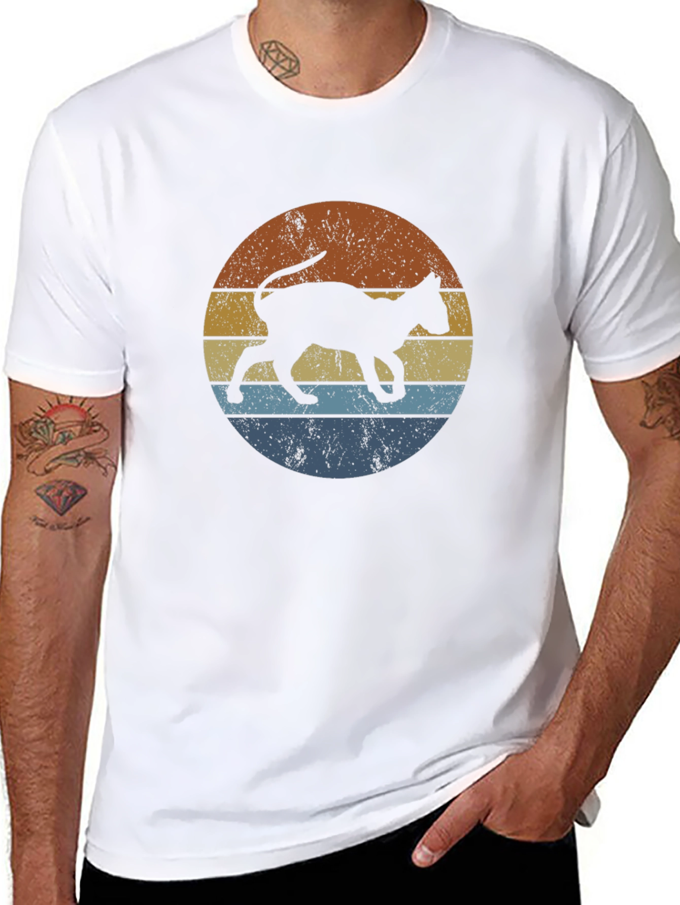 Retro Cat Silhouette Tee