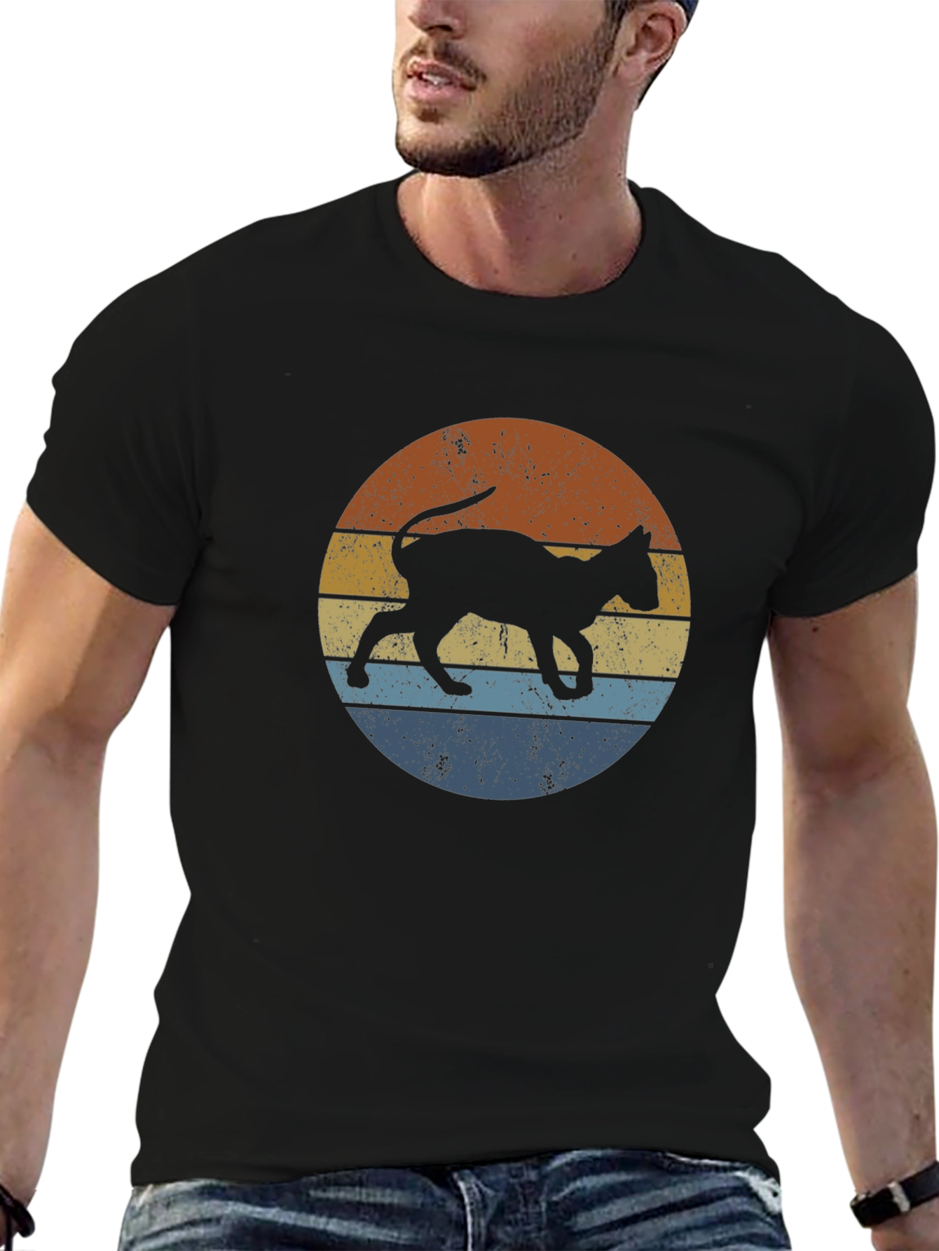Retro Cat Silhouette Tee