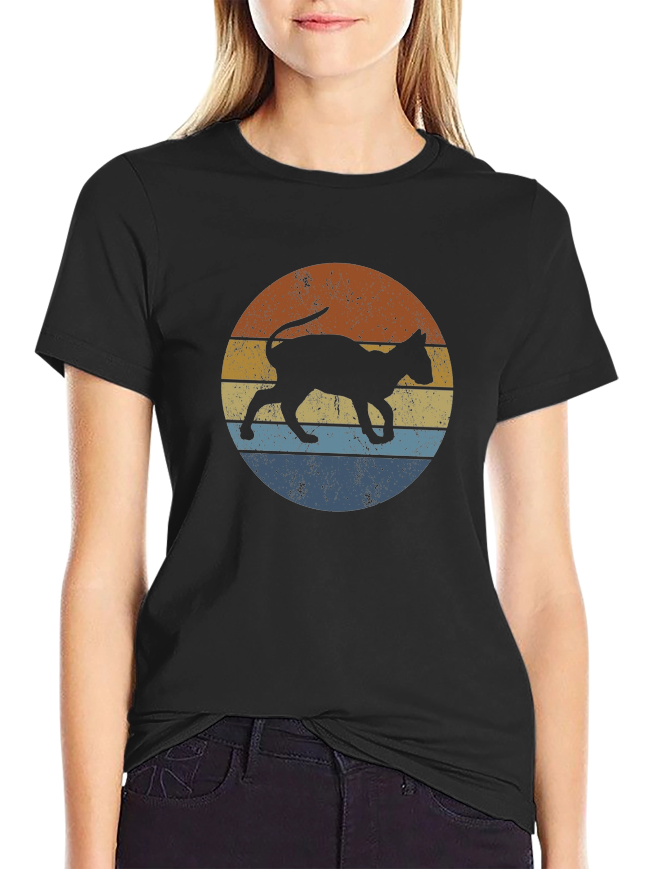 Retro Cat Silhouette Tee
