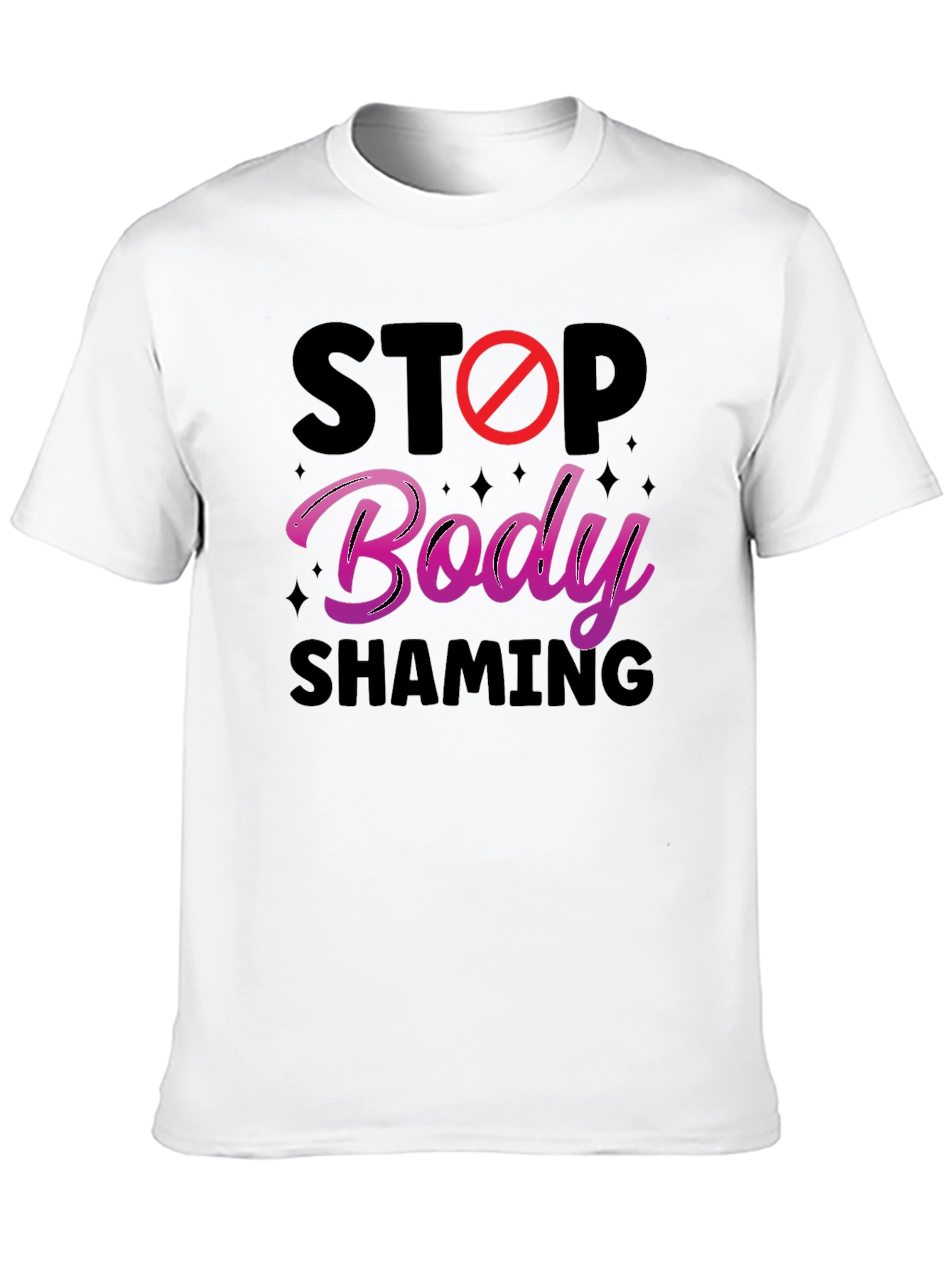 Stop Body Shaming Graphic Tee - Anti-Bullying Awareness