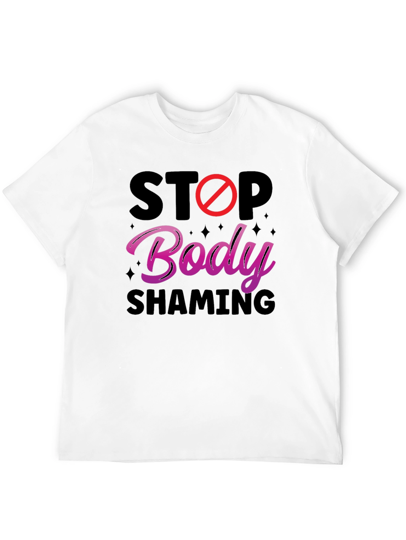 Stop Body Shaming Graphic Tee - Anti-Bullying Awareness