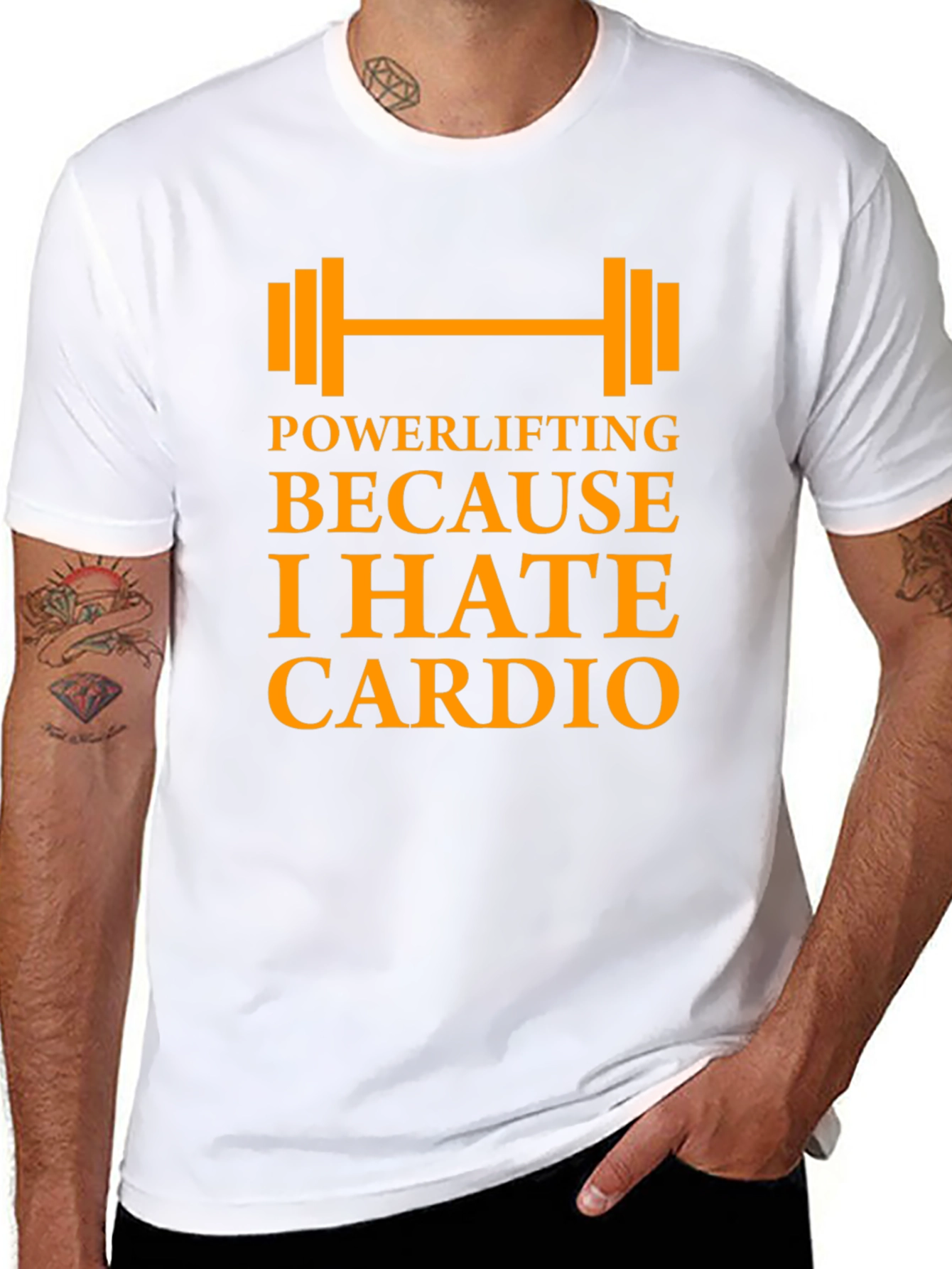 Powerlifting Because I Hate Cardio - Mens Black T-Shirt