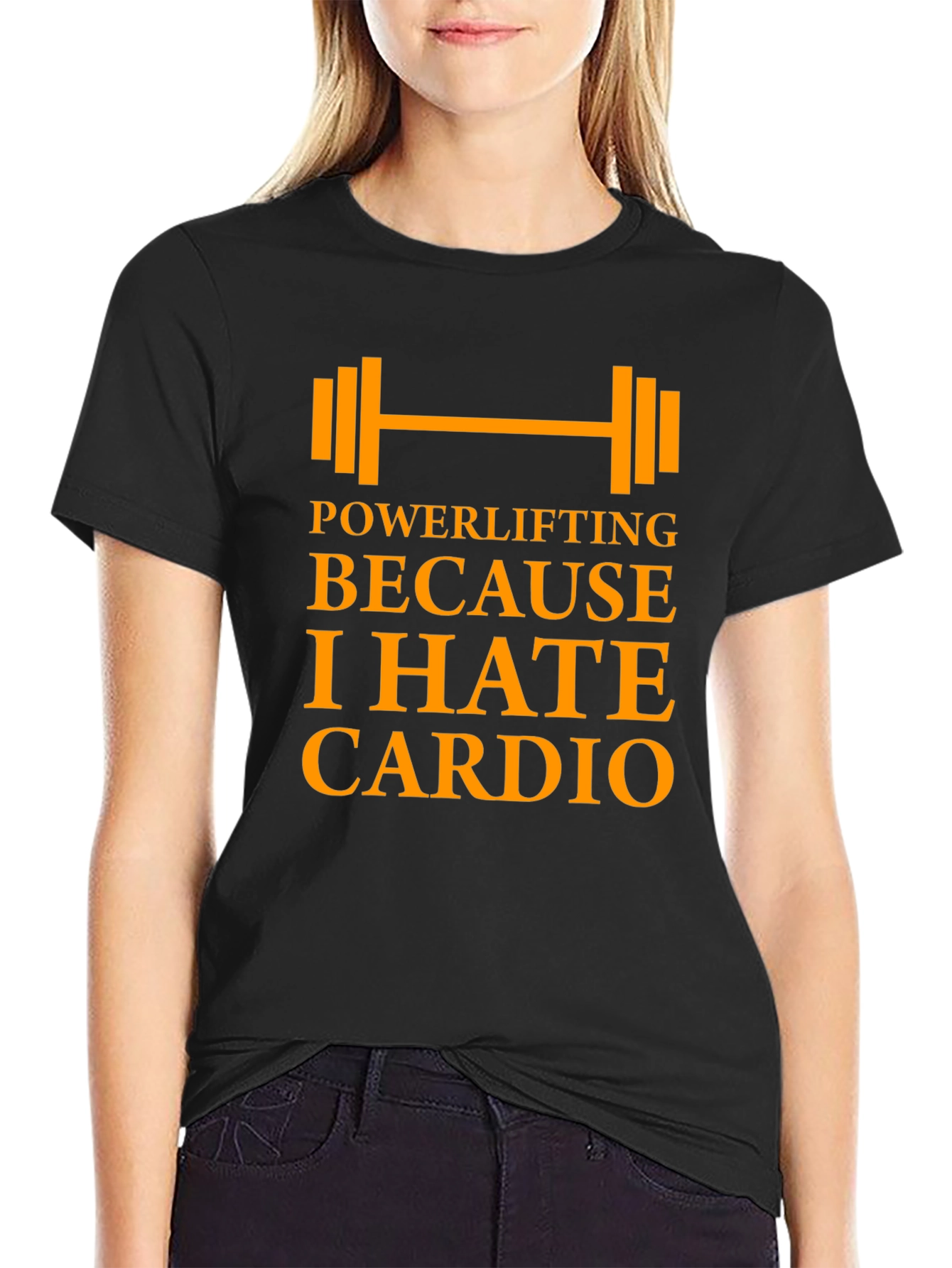 Powerlifting Because I Hate Cardio - Mens Black T-Shirt