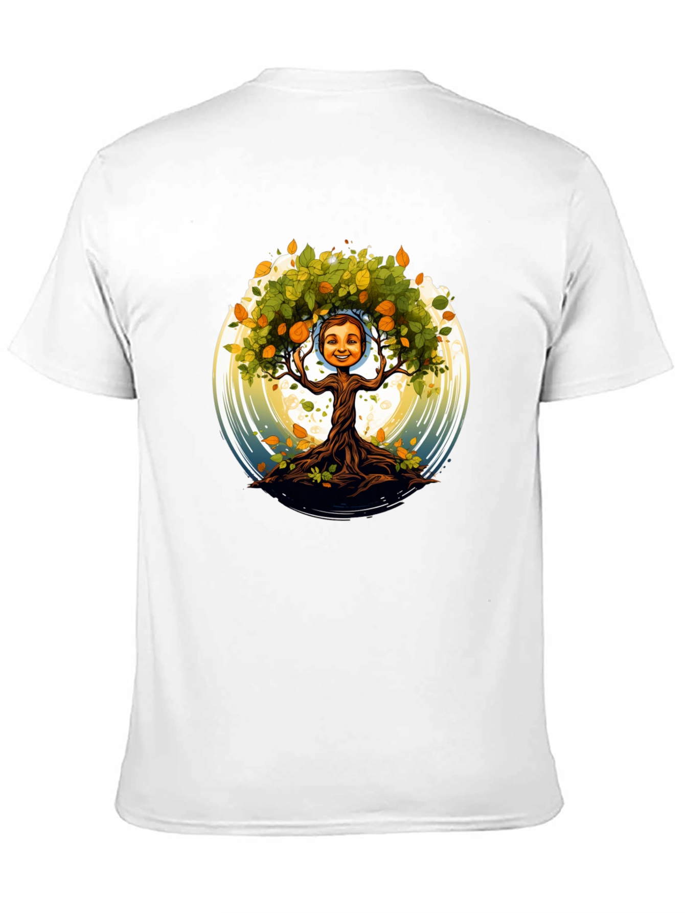 Tree Child Graphic Print T-Shirt - Black