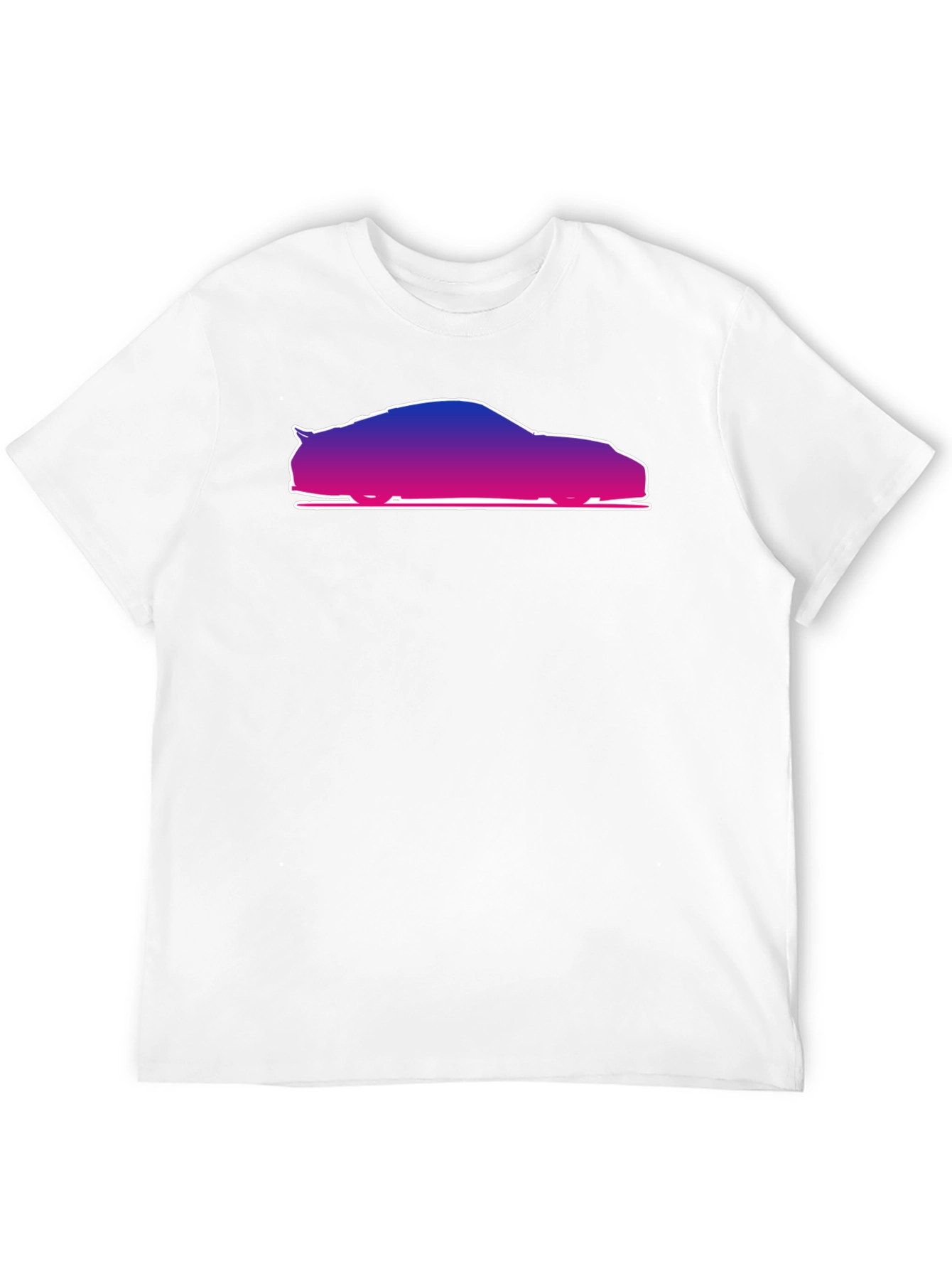 Gradient Car Silhouette Black T-Shirt