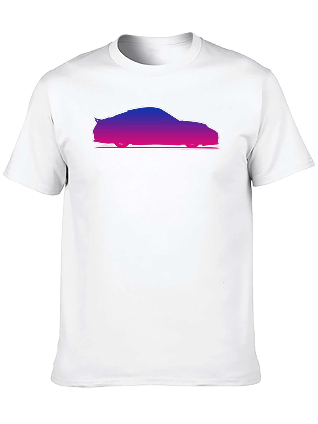 Gradient Car Silhouette Black T-Shirt