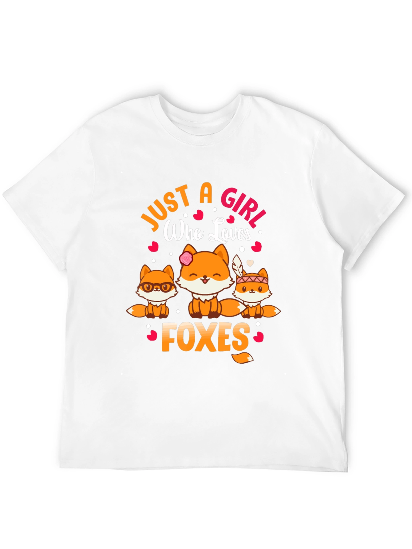 Just a Girl Who Loves Foxes Black T-Shirt