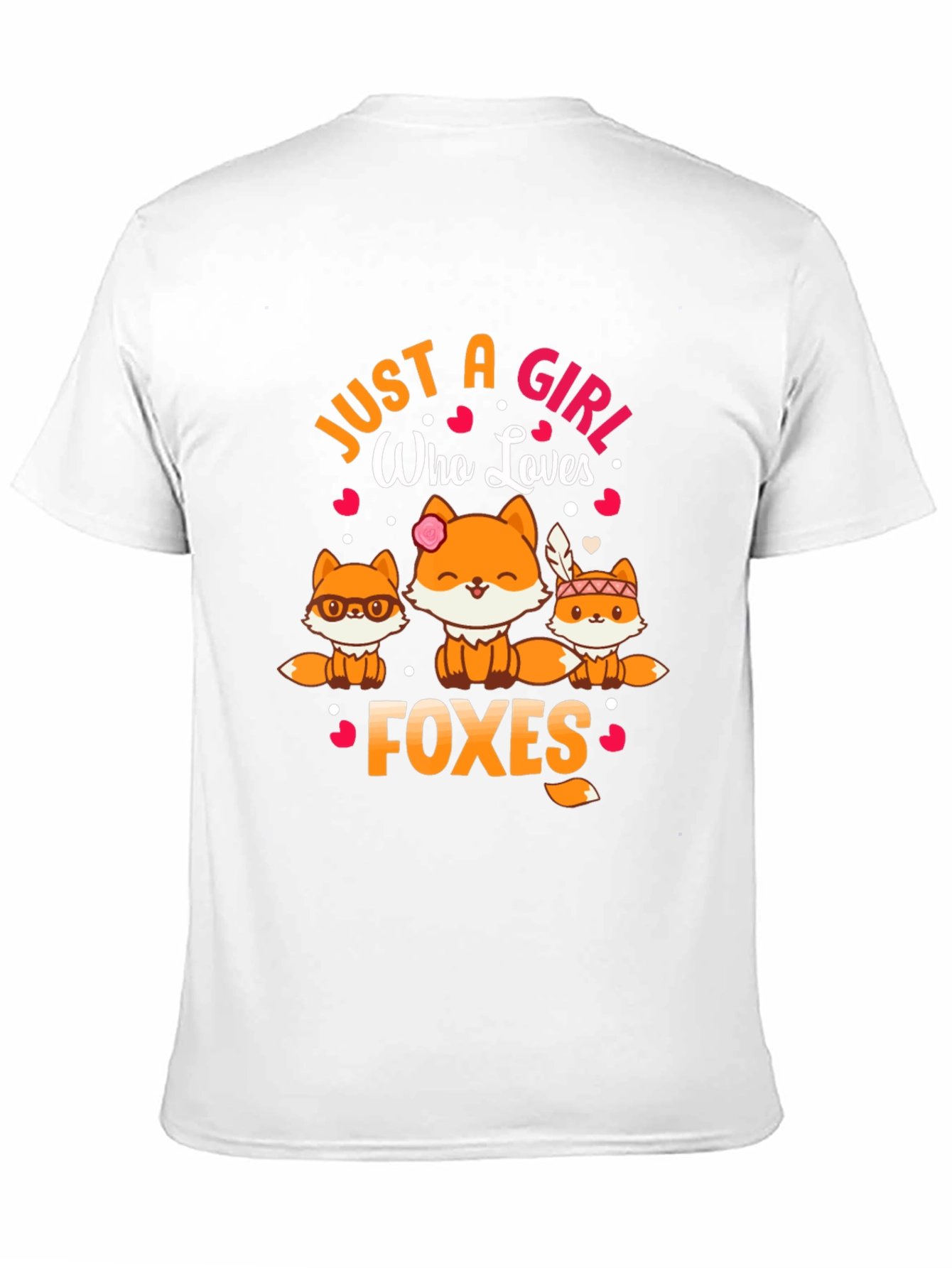 Just a Girl Who Loves Foxes Black T-Shirt