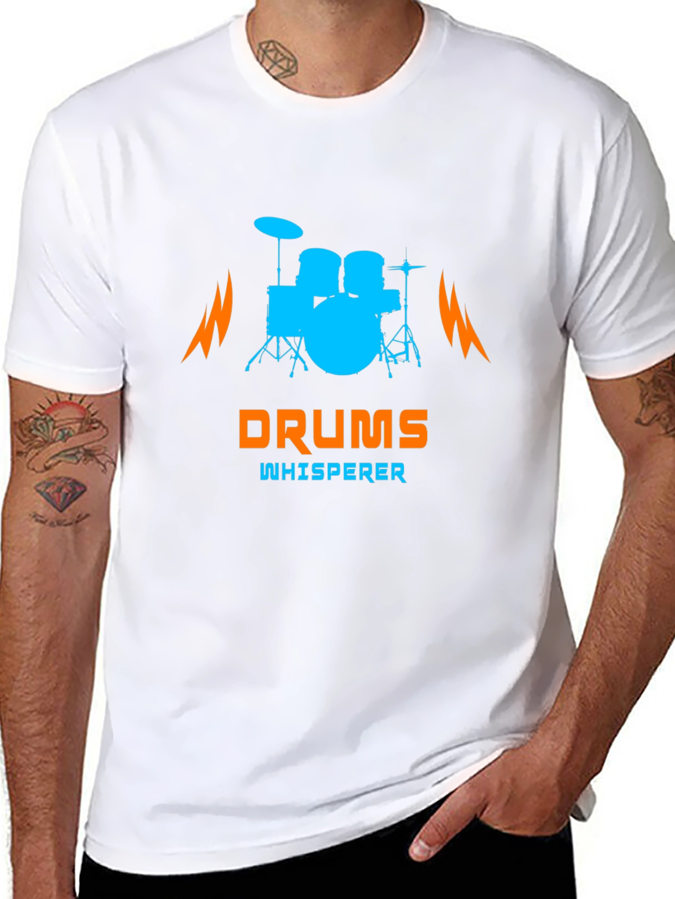 Drums Whisperer T-Shirt - Music Lover Tee