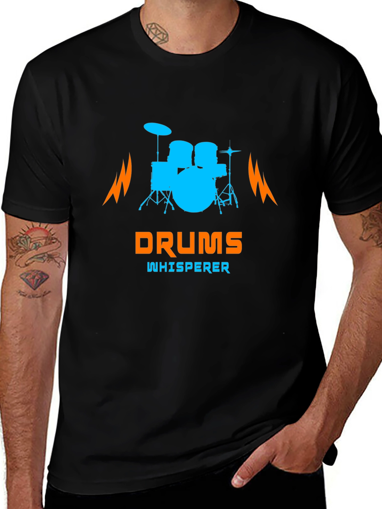 Drums Whisperer T-Shirt - Music Lover Tee
