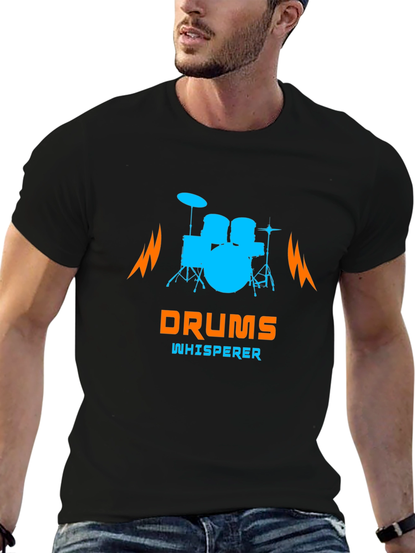 Drums Whisperer T-Shirt - Music Lover Tee
