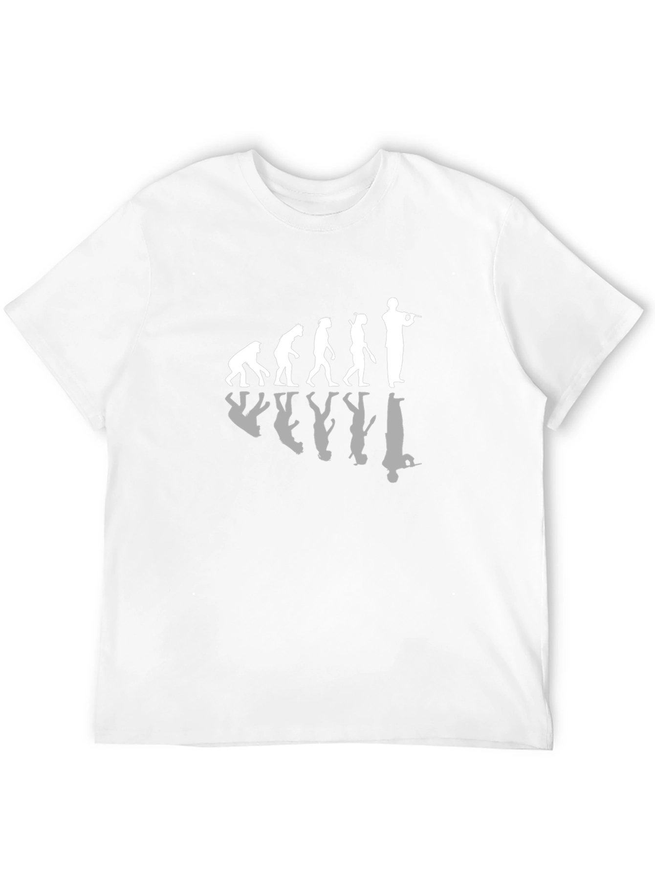 Evolution of Flute Player Black T-Shirt