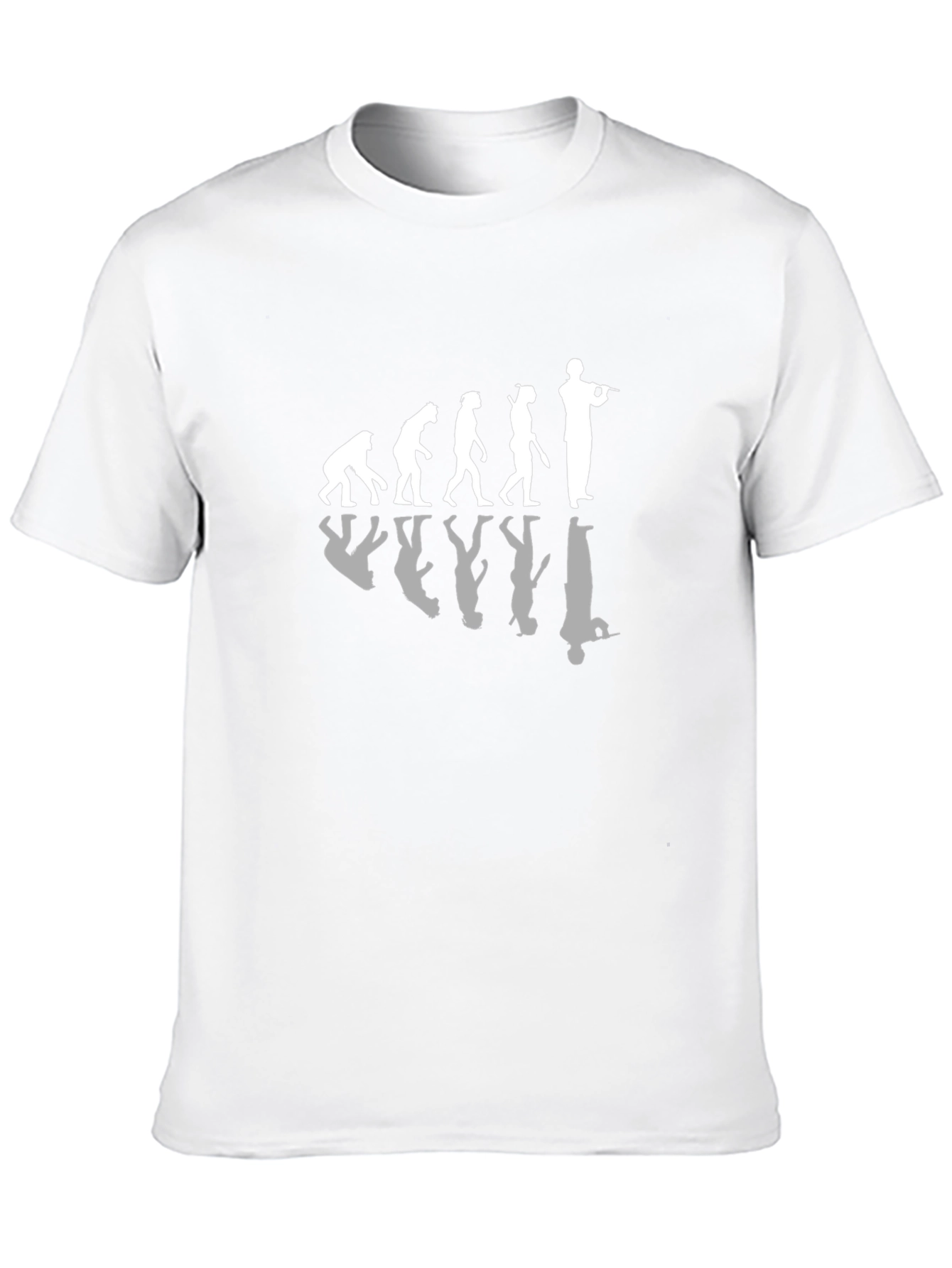 Evolution of Flute Player Black T-Shirt