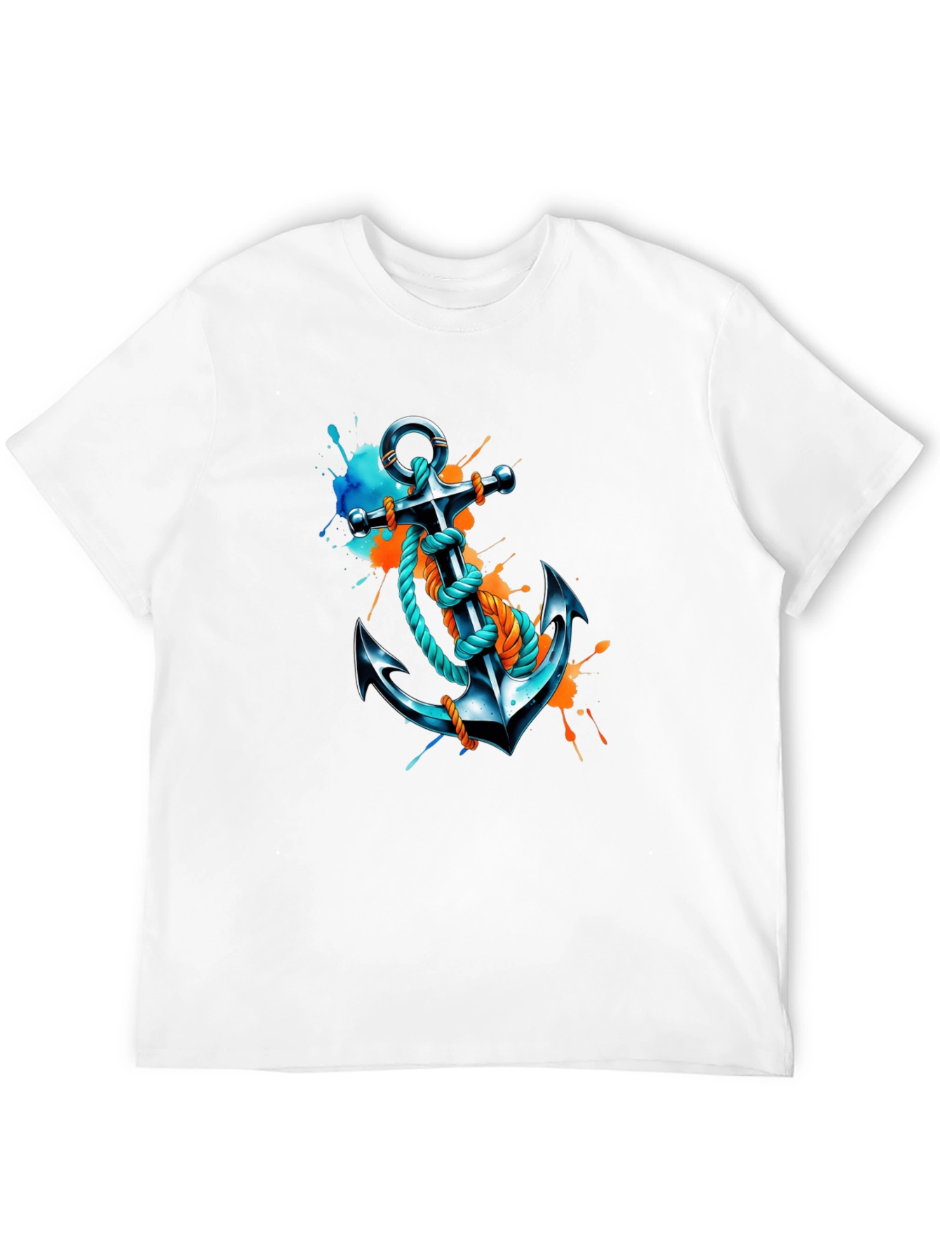 Anchor Graphic T-Shirt - Artistic Nautical Tee