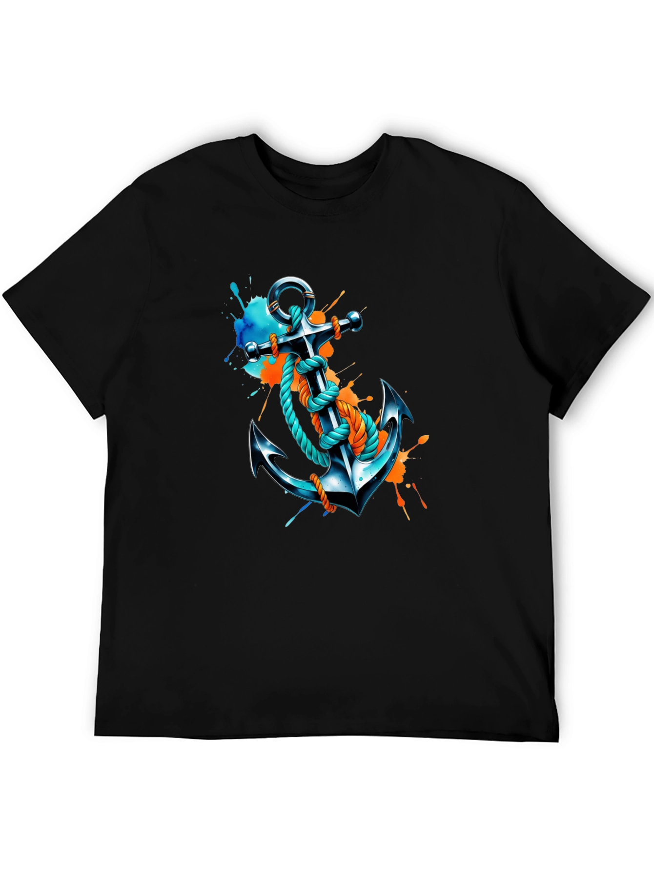 Anchor Graphic T-Shirt - Artistic Nautical Tee
