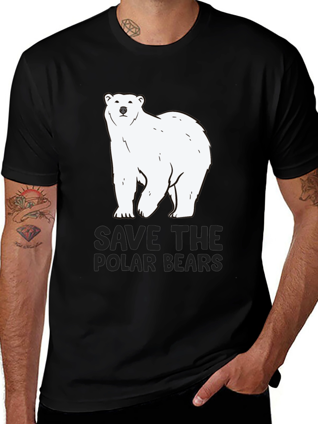 Save the Polar Bears Black Tee