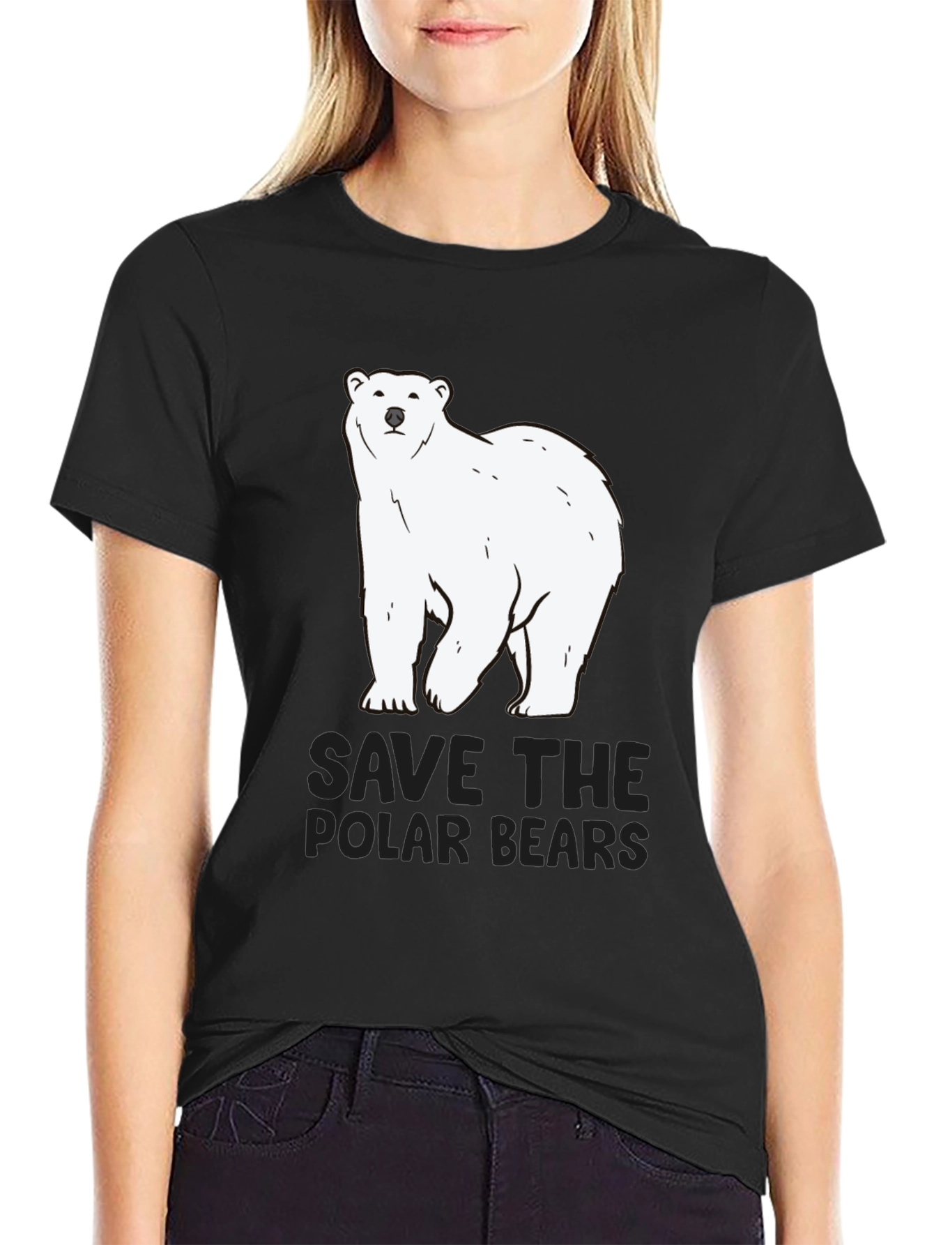 Save the Polar Bears Black Tee