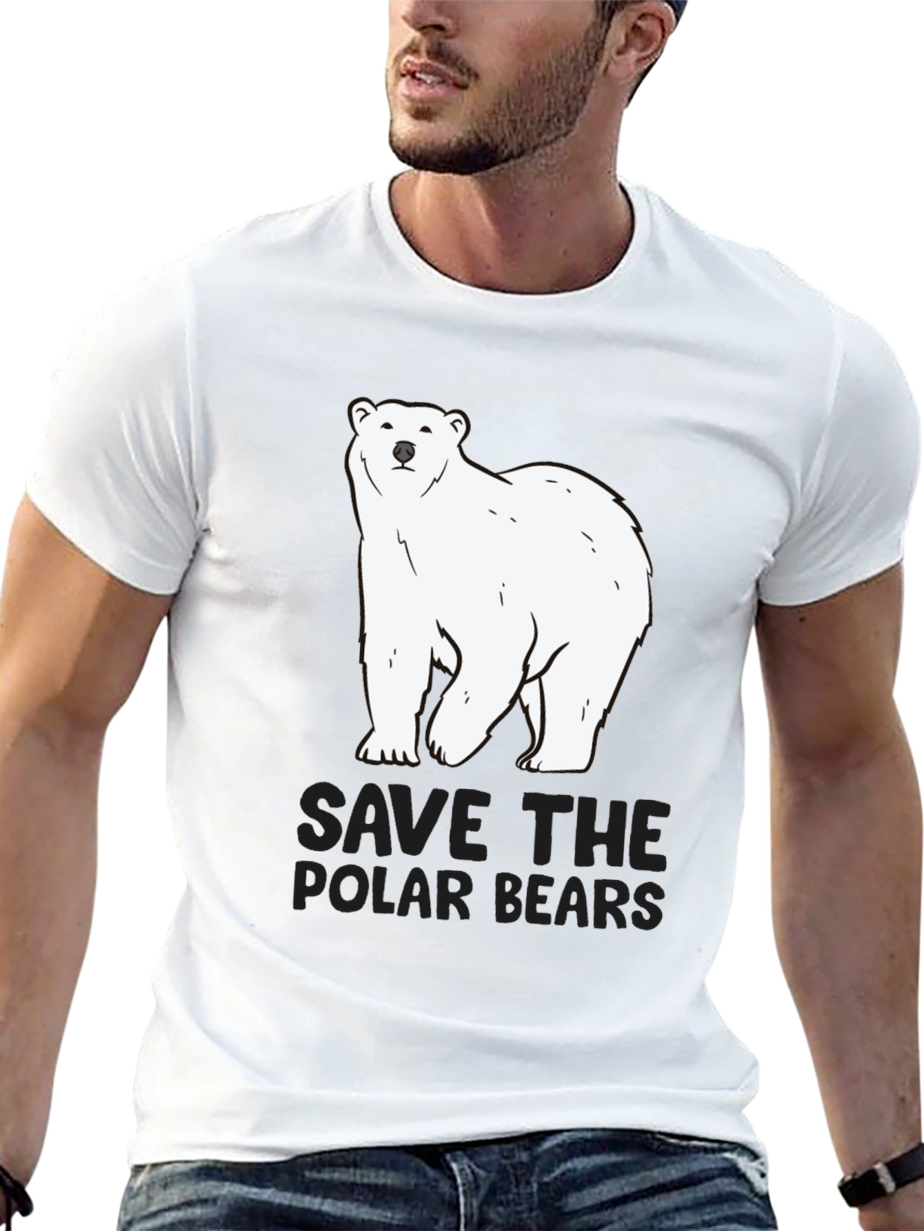 Save the Polar Bears Black Tee