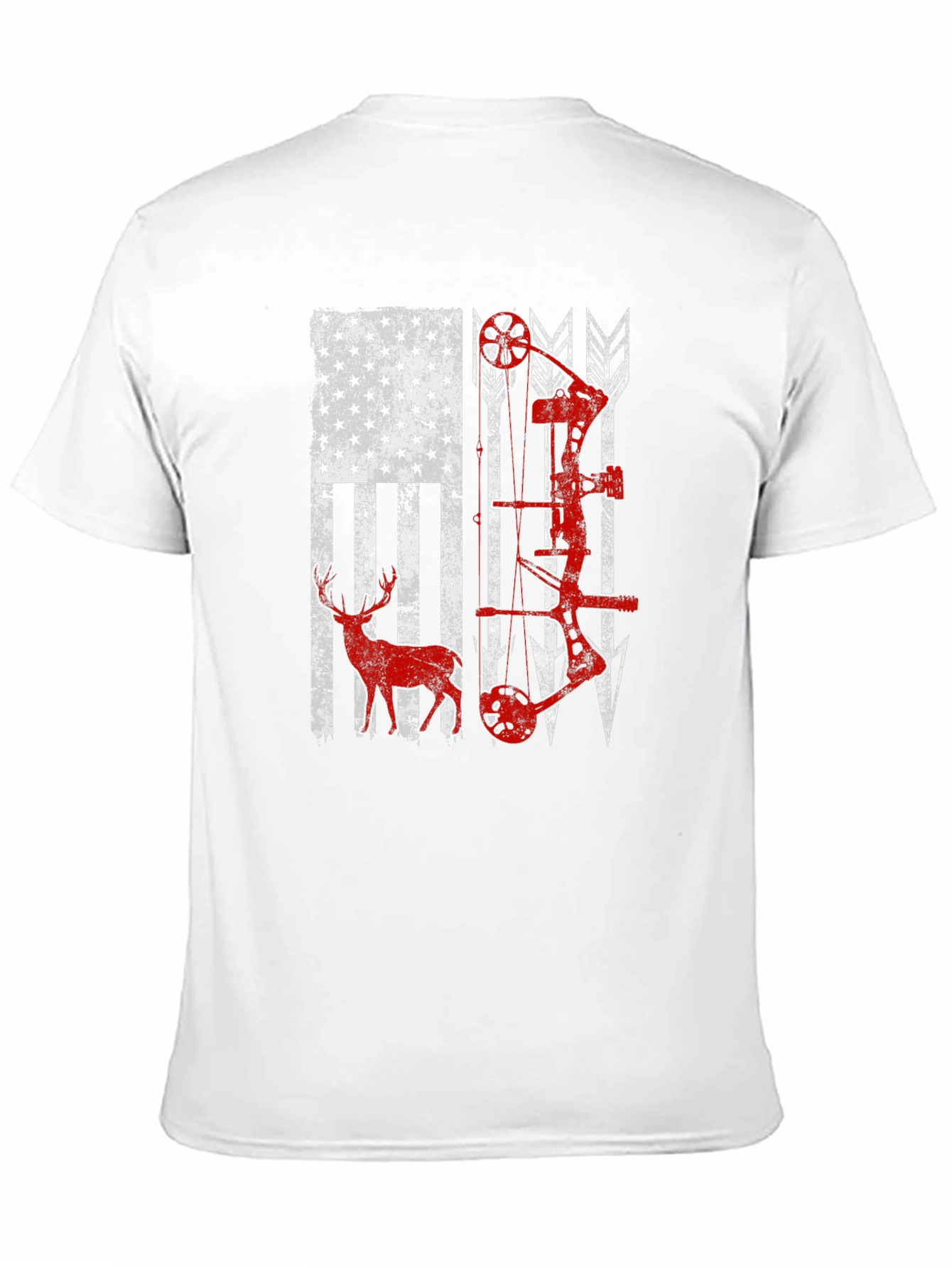 American Flag Deer & Bow Hunting T-Shirt
