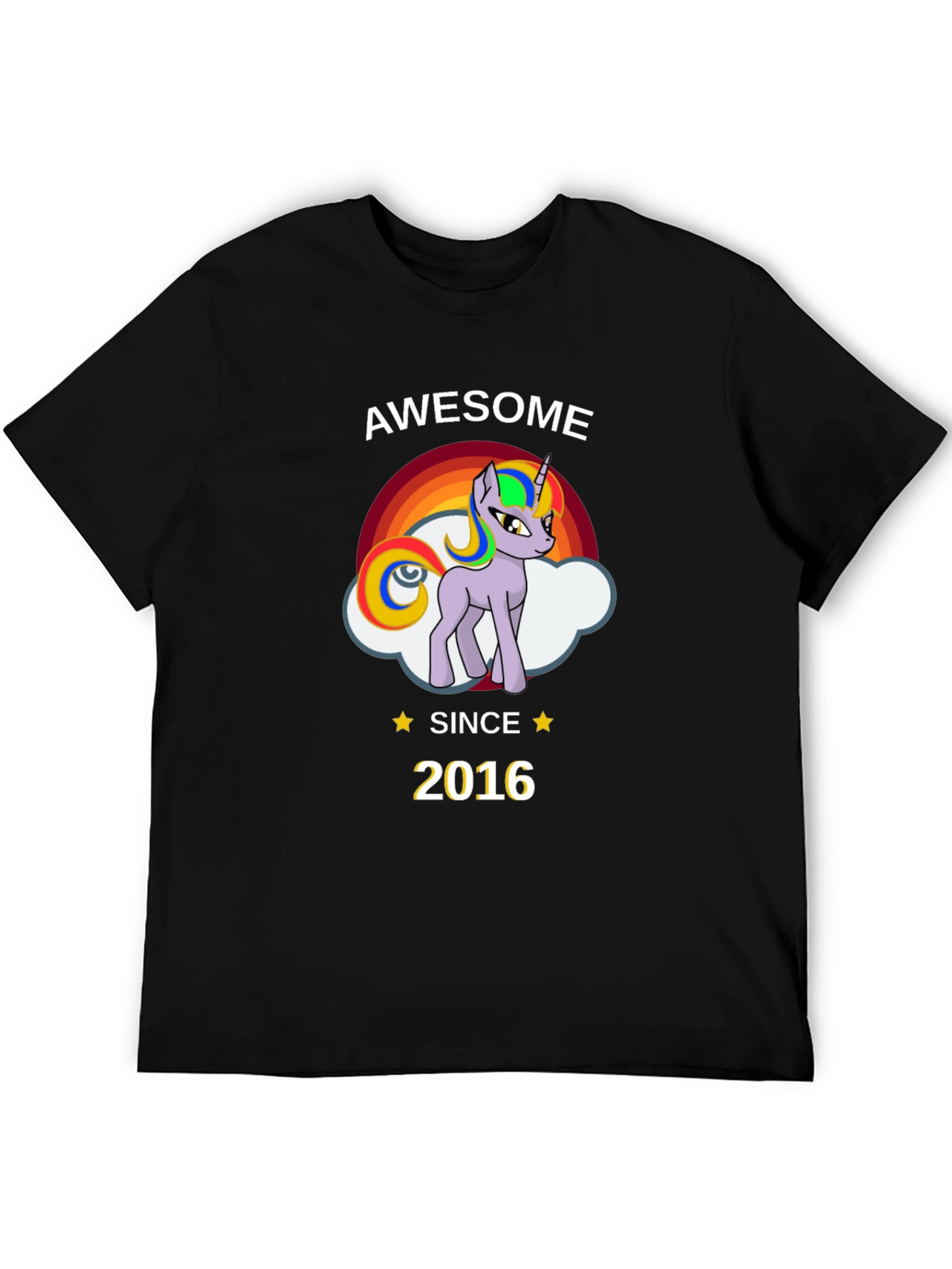 Awesome Since 2016 Unicorn Graphic T-Shirt