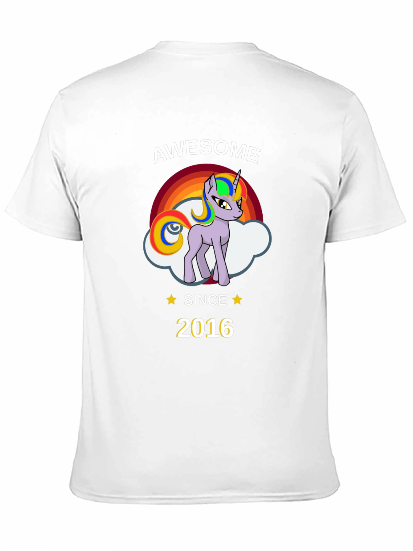 Awesome Since 2016 Unicorn Graphic T-Shirt