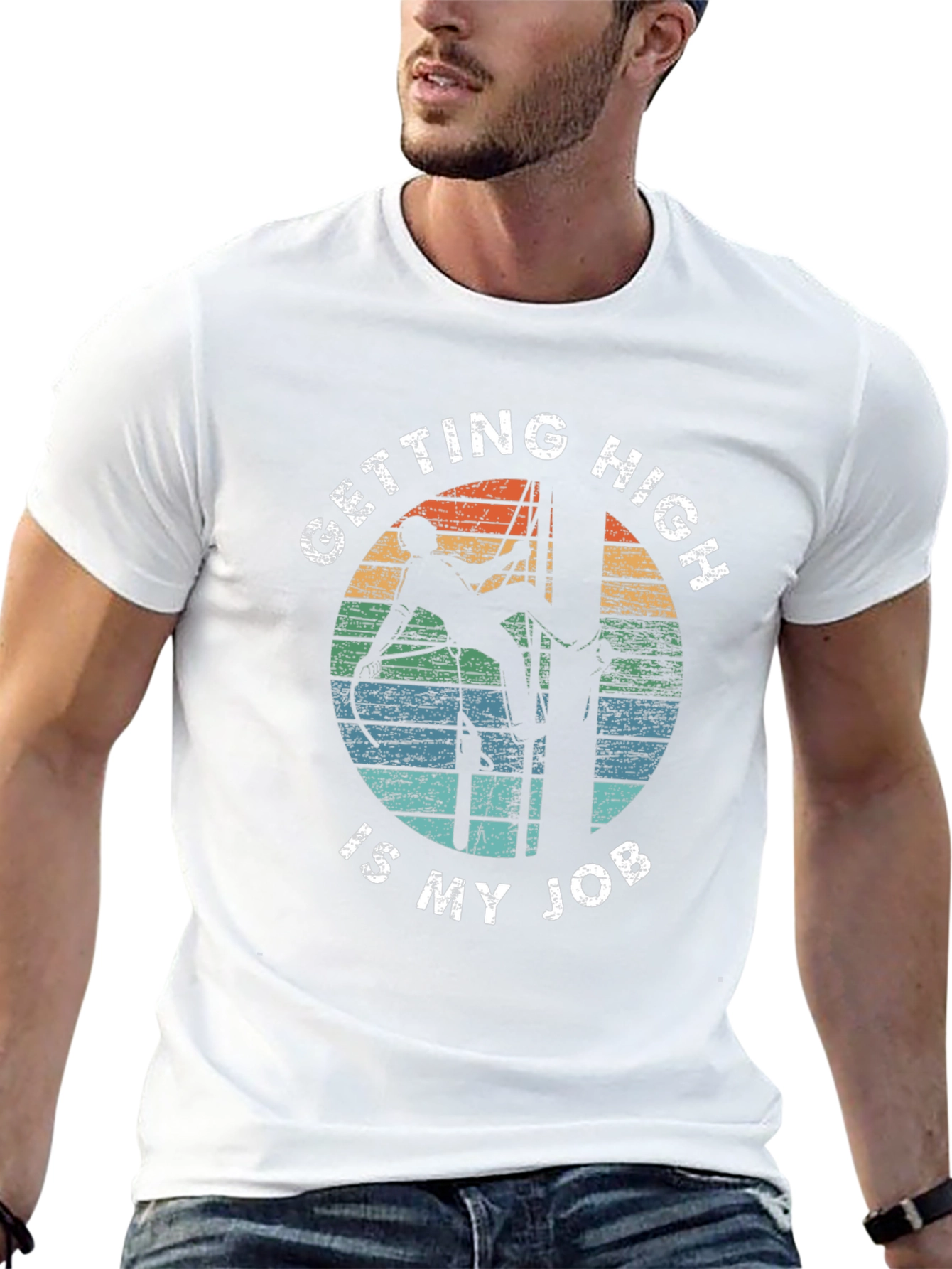 Getting High Is My Job Black T-Shirt