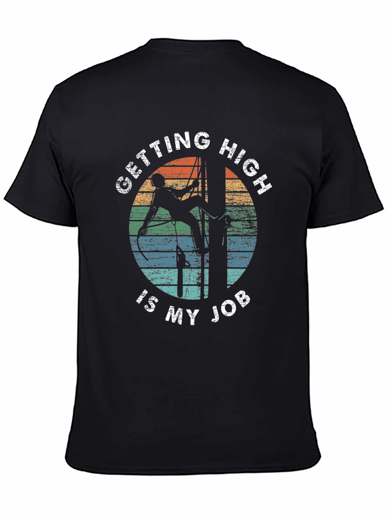 Getting High Is My Job Black T-Shirt