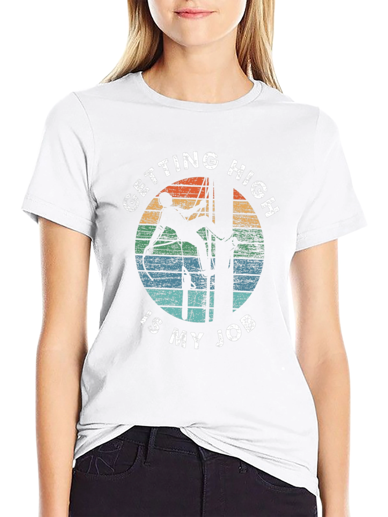 Getting High Is My Job Black T-Shirt