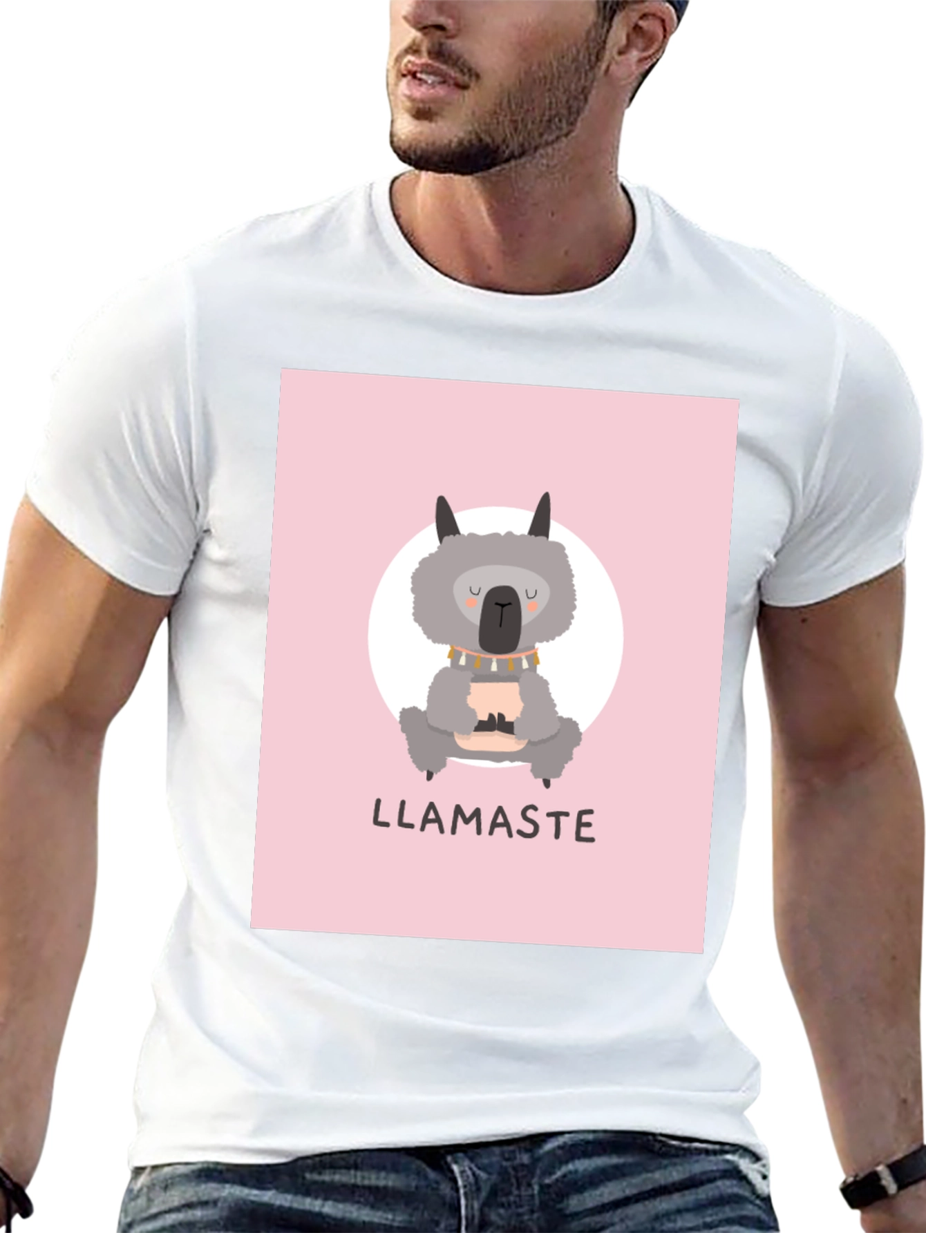 Llamaste Llama Yoga T-Shirt - Black Cotton Tee