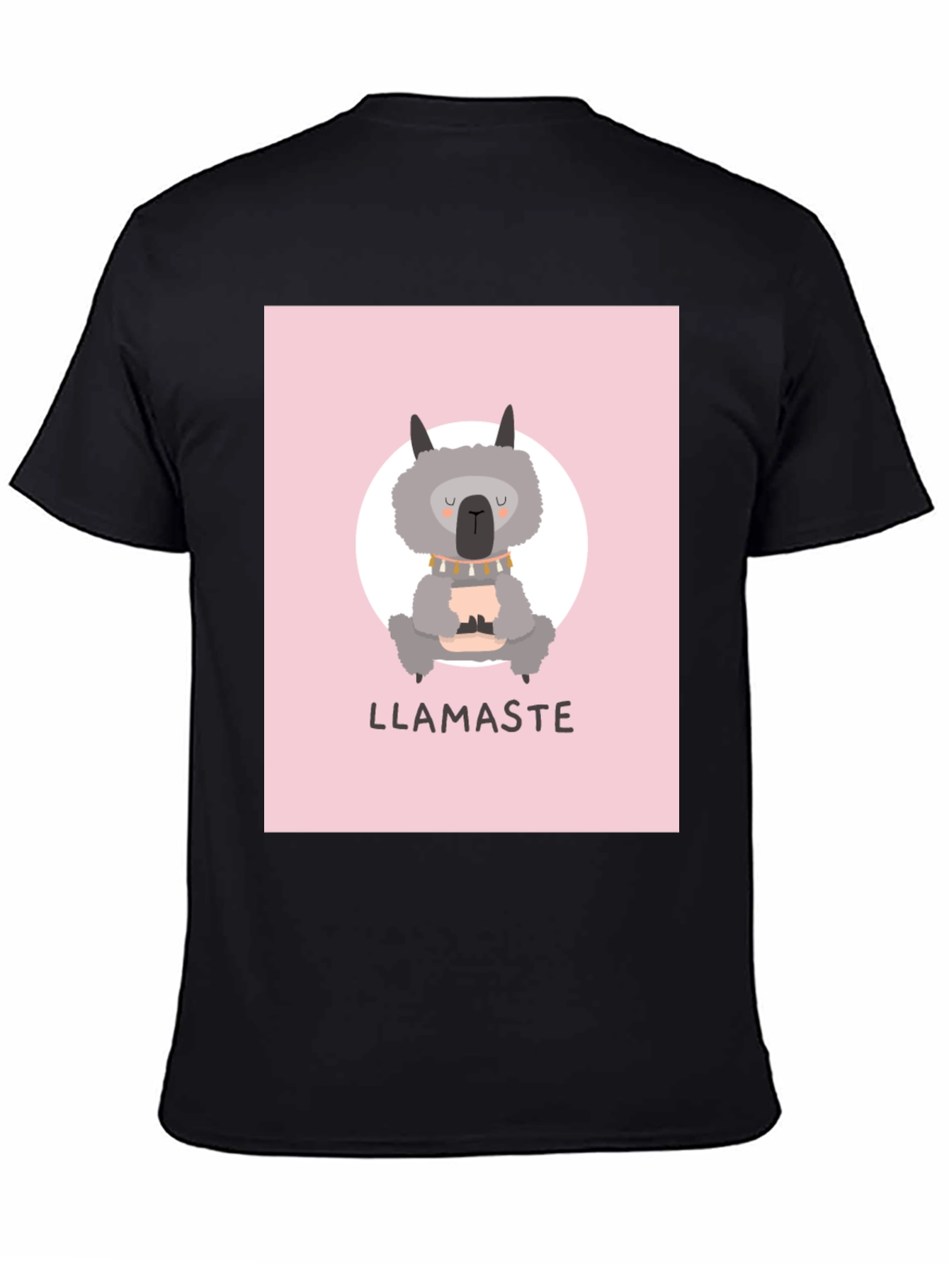 Llamaste Llama Yoga T-Shirt - Black Cotton Tee