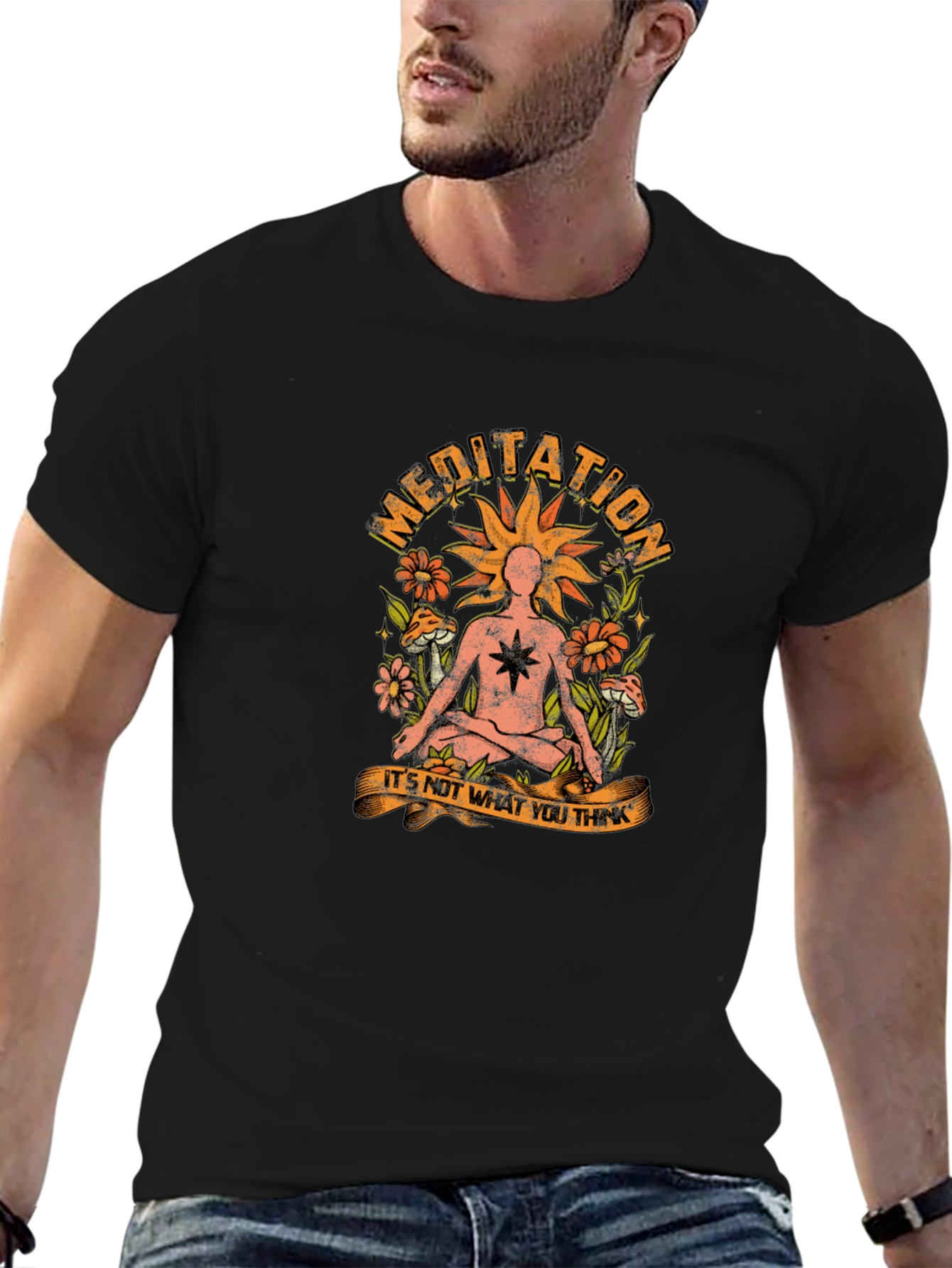 Meditation Graphic T-Shirt - Relax and Reflect