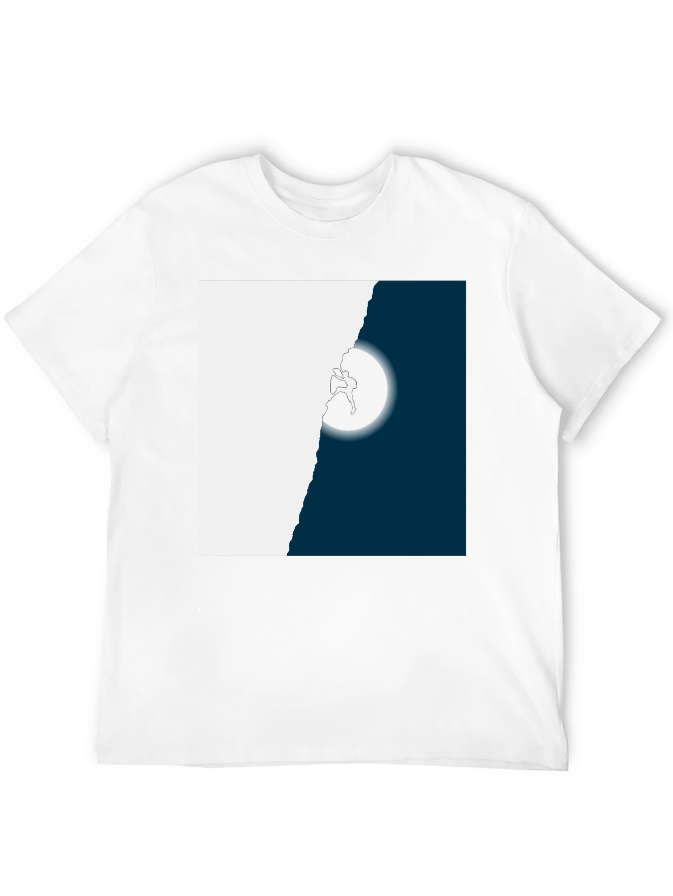 Climbing Moon Graphic Tee - Black