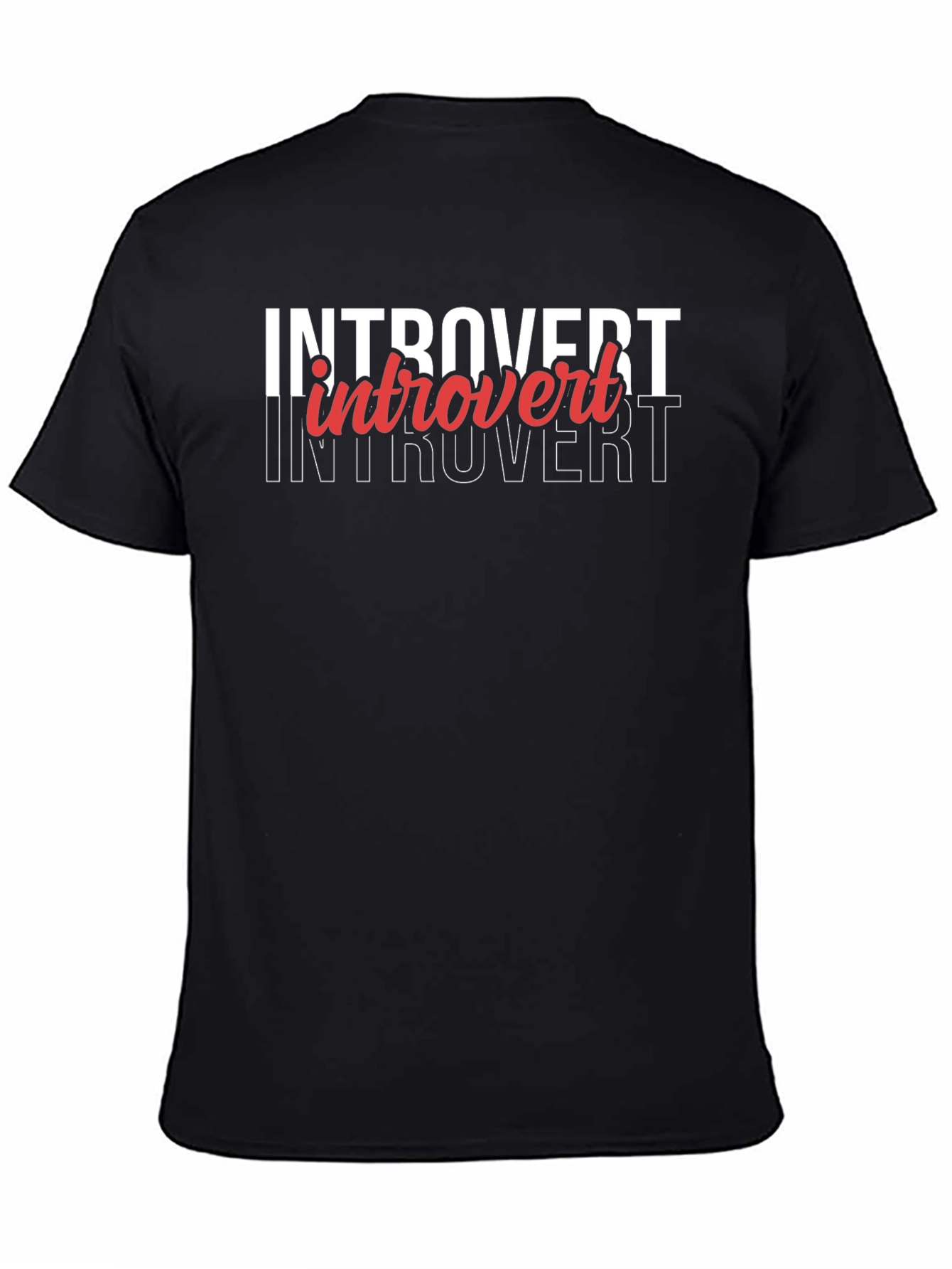 Introvert Graphic T-Shirt - Cool Black Tee
