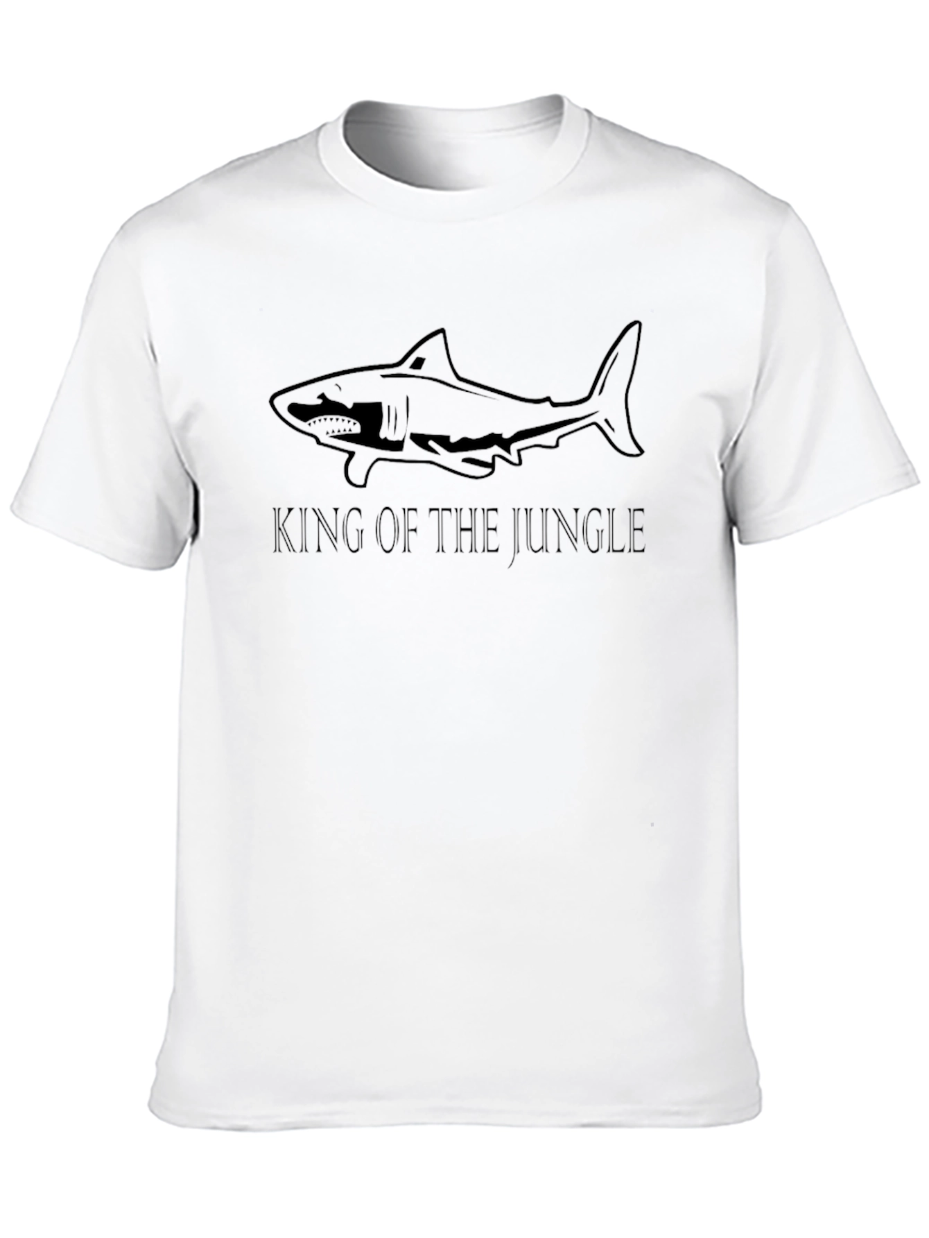 Mens Shark King of the Jungle Black T-Shirt