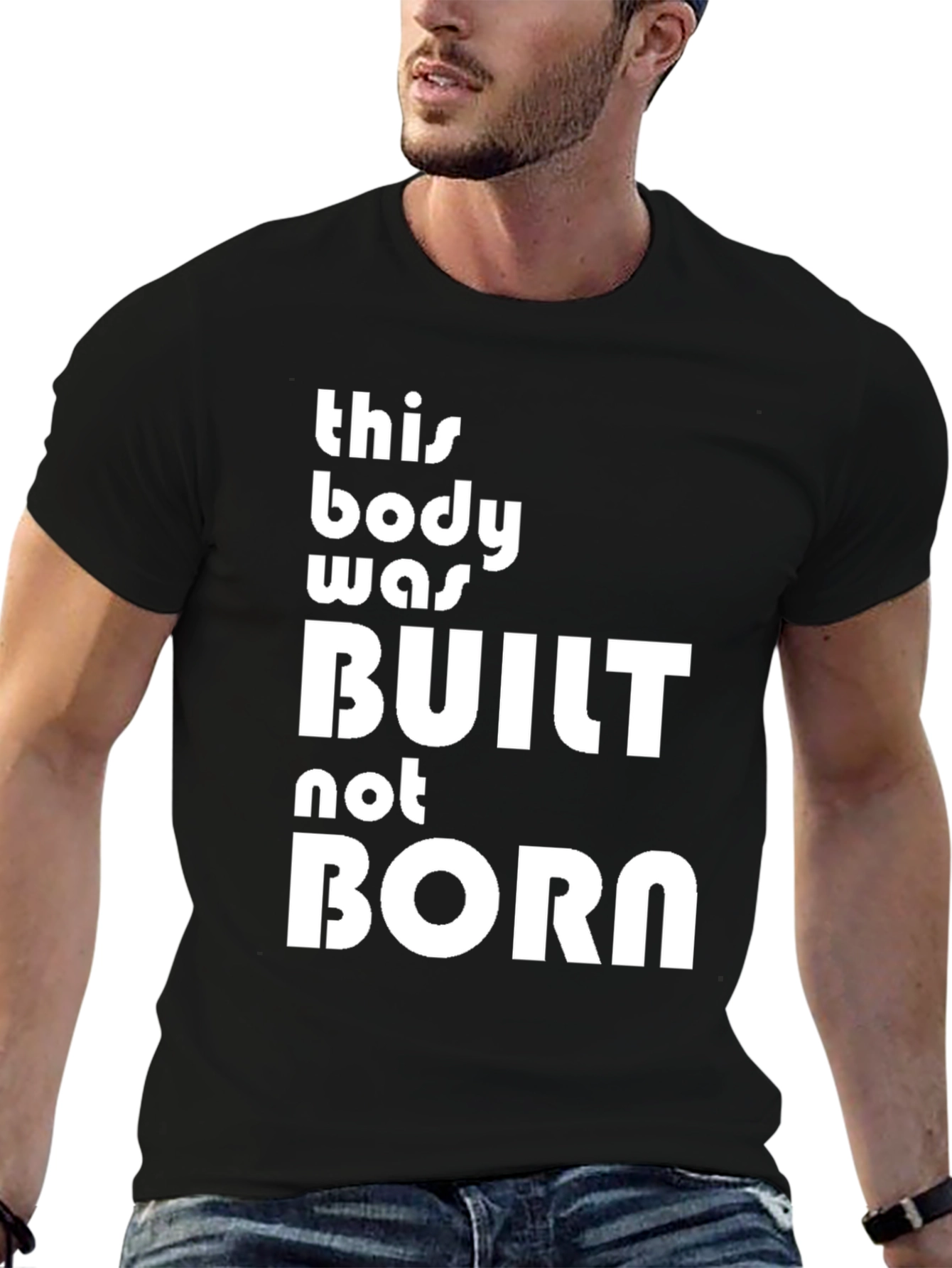 Built Not Born Graphic T-Shirt - Black