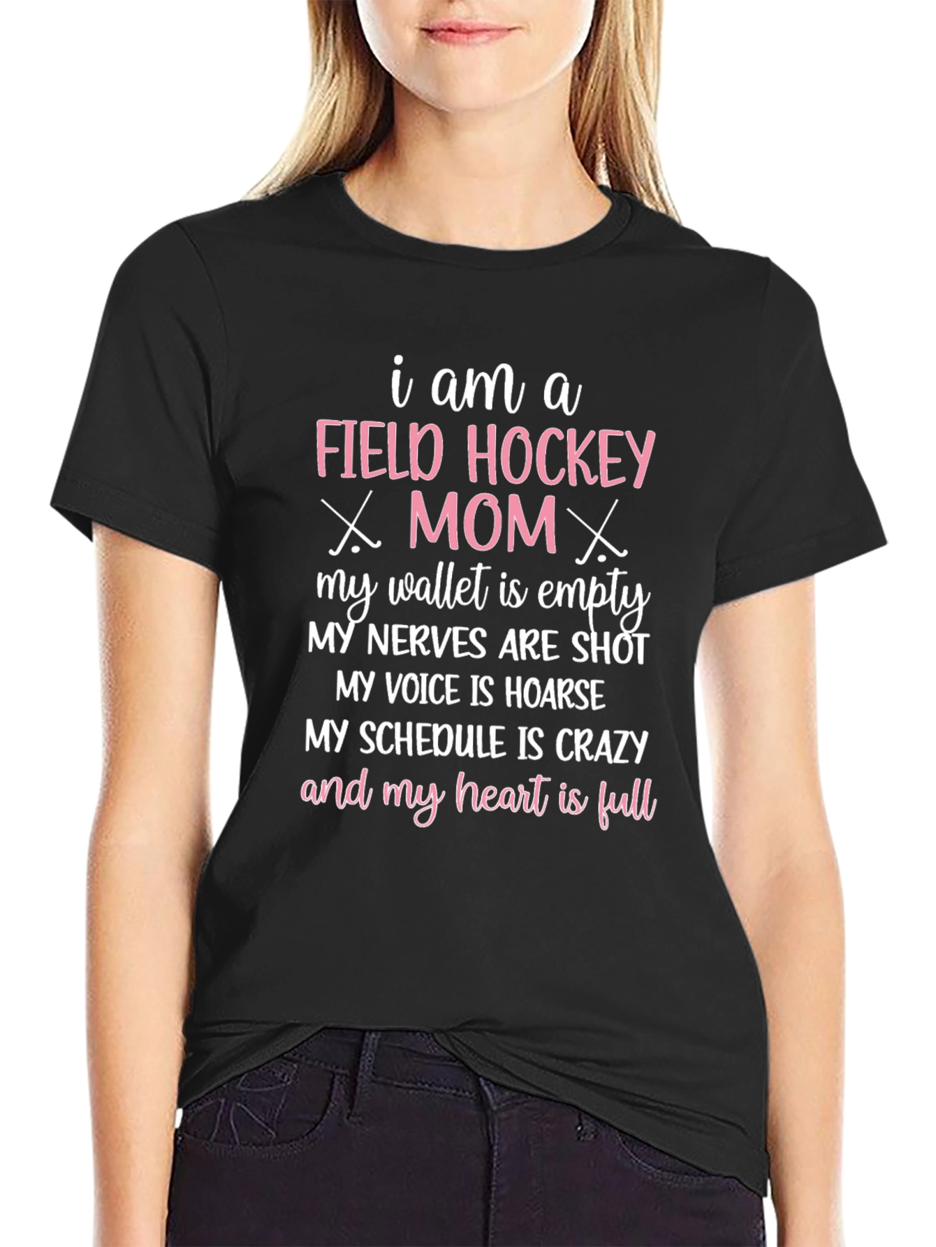 Field Hockey Mom Graphic T-Shirt