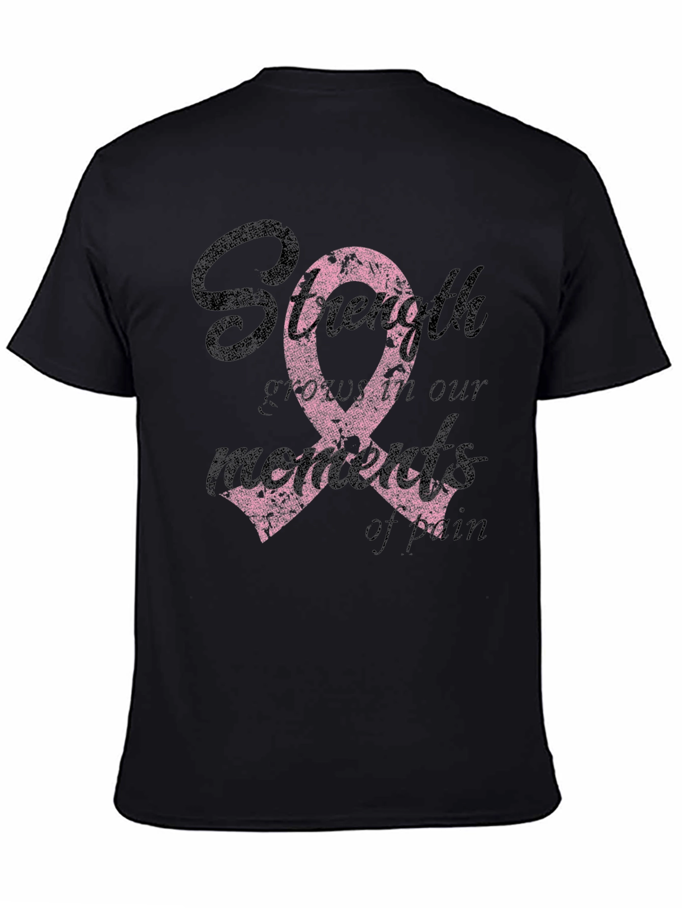 Strength Pink Ribbon Graphic T-Shirt