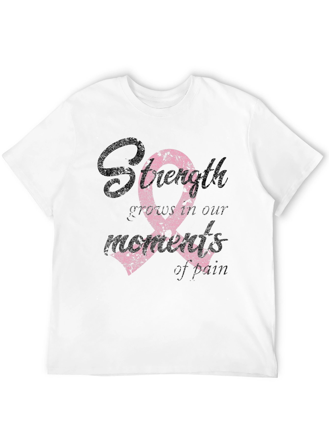 Strength Pink Ribbon Graphic T-Shirt