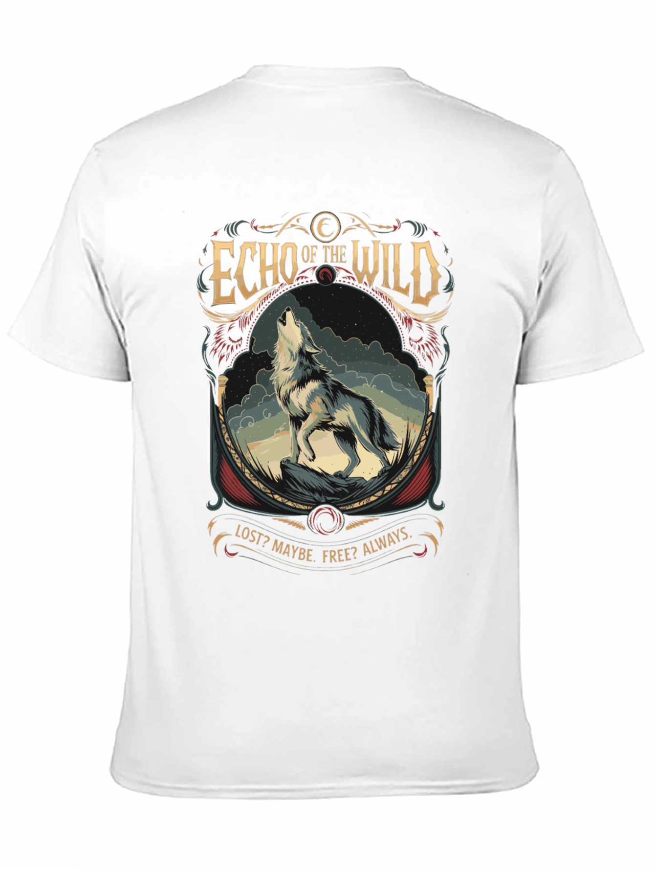 Echo of the Wild Wolf Graphic T-Shirt