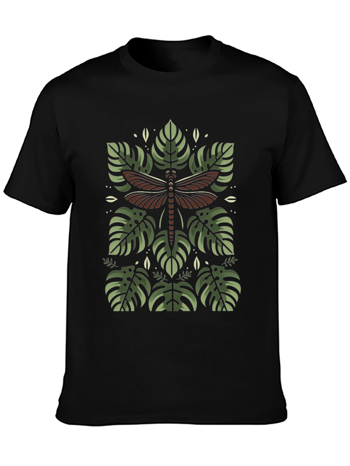 Botanical Dragonfly Graphic Tee - Stylish and Unique