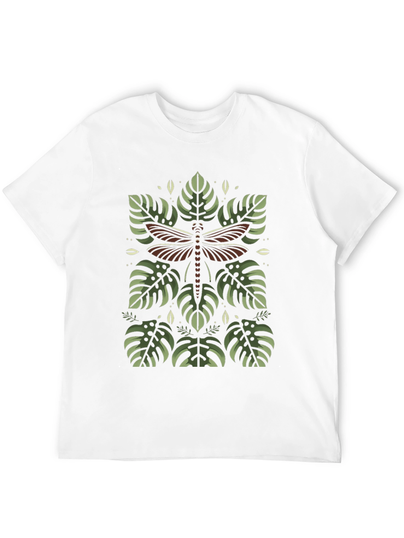 Botanical Dragonfly Graphic Tee - Stylish and Unique