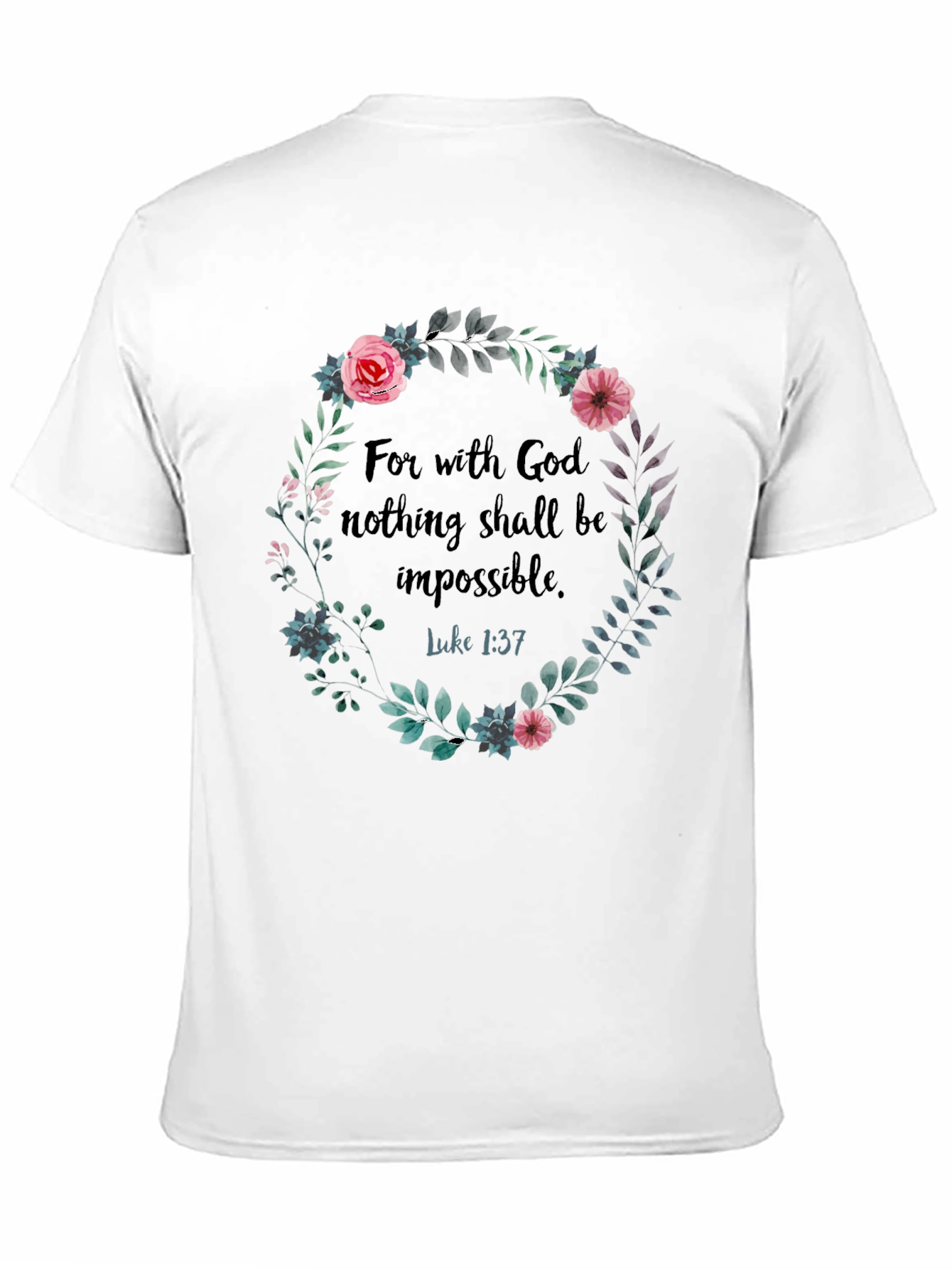 Faith-Based Floral Wreath T-Shirt