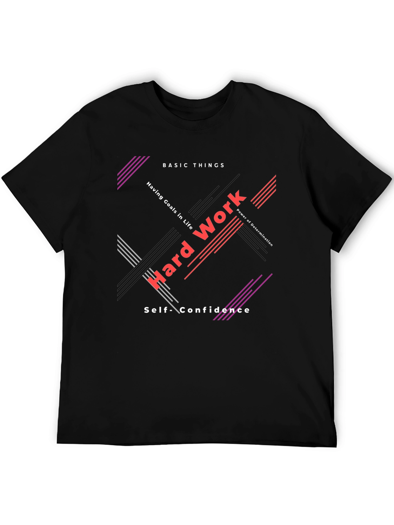 Motivational Graphic Tee - Hard Work & Determination
