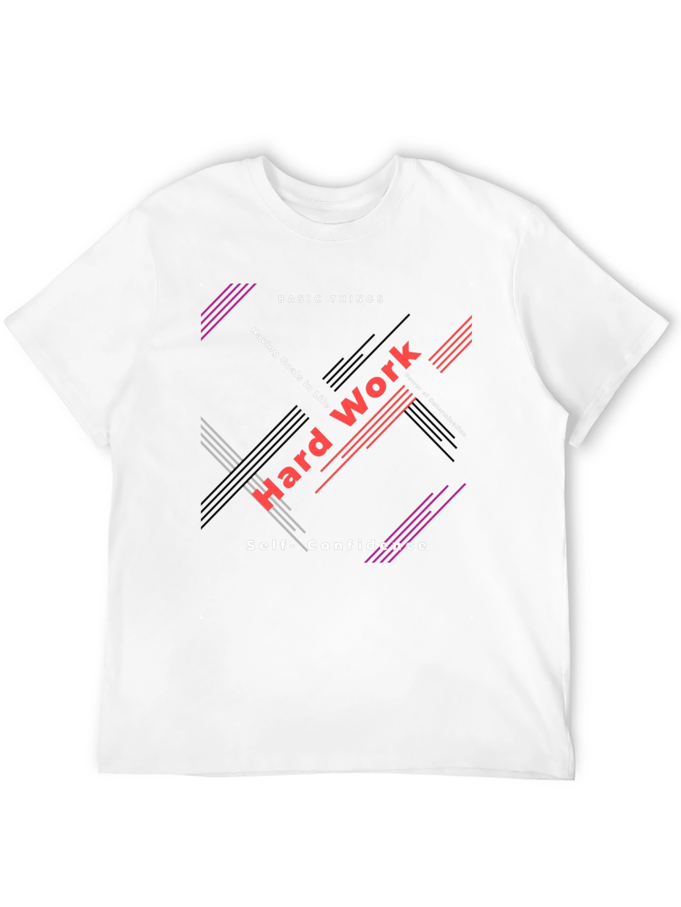 Motivational Graphic Tee - Hard Work & Determination