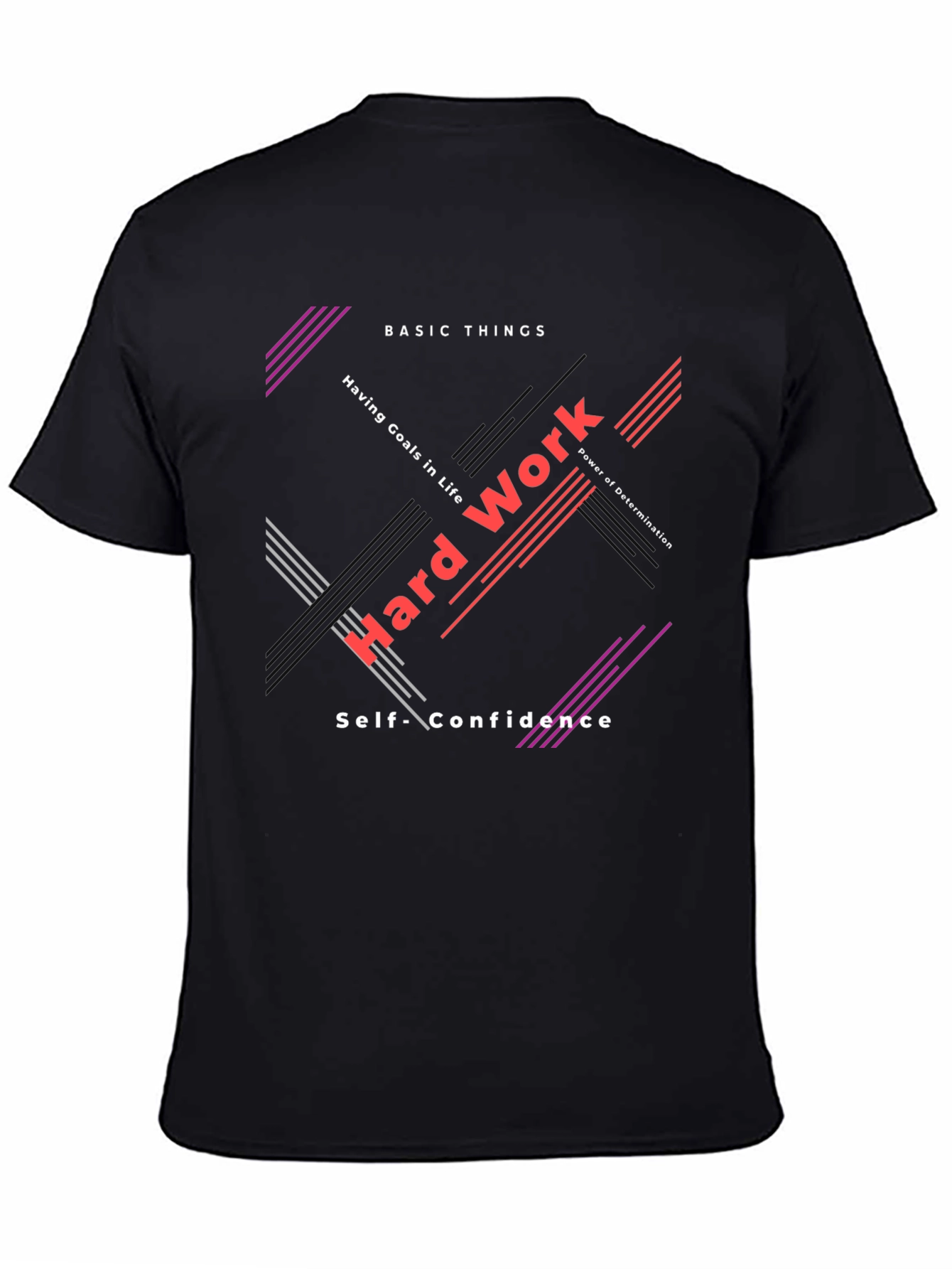 Motivational Graphic Tee - Hard Work & Determination