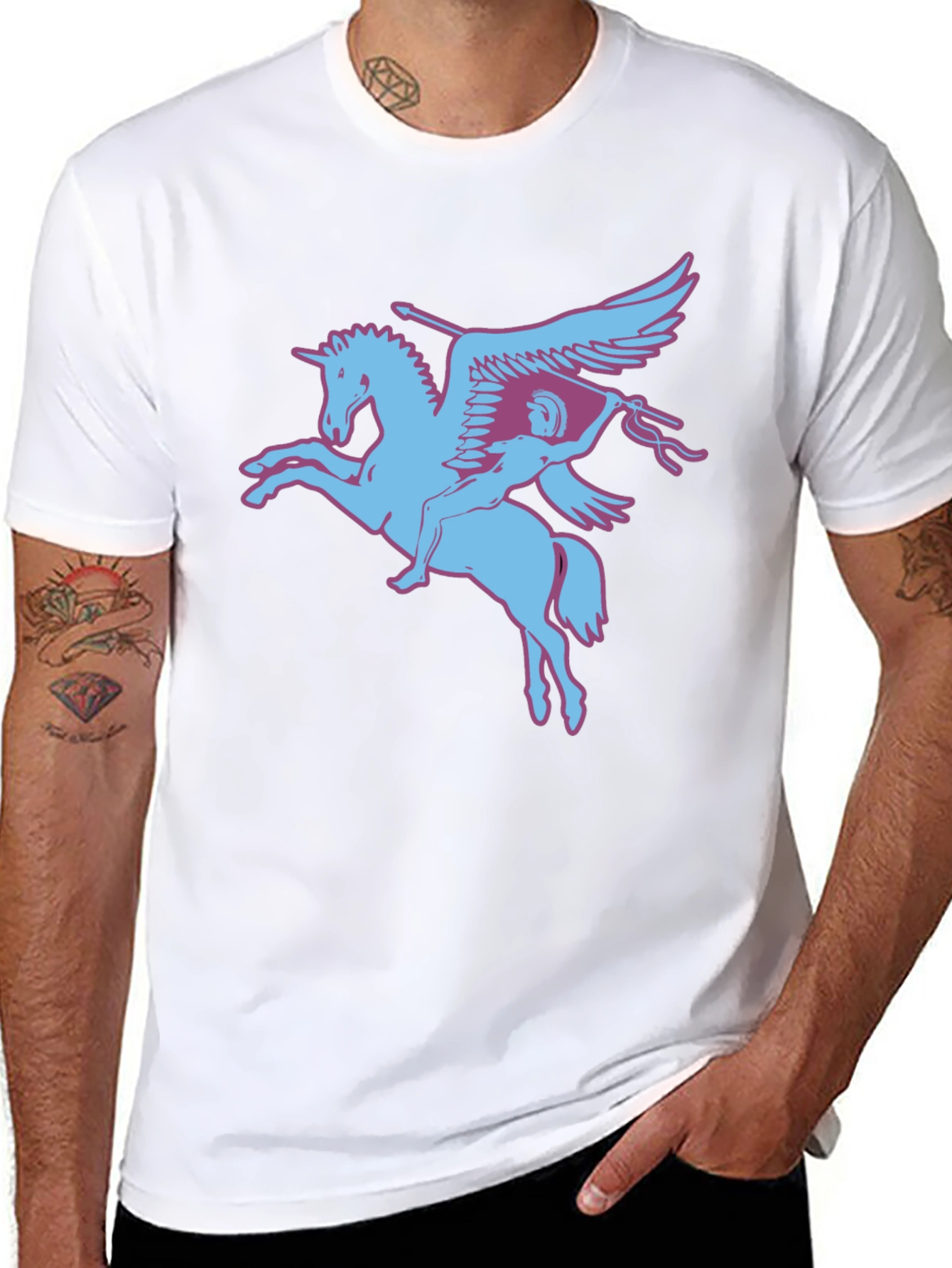 Pegasus Graphic Tee - Stylish Cotton Blend T-Shirt