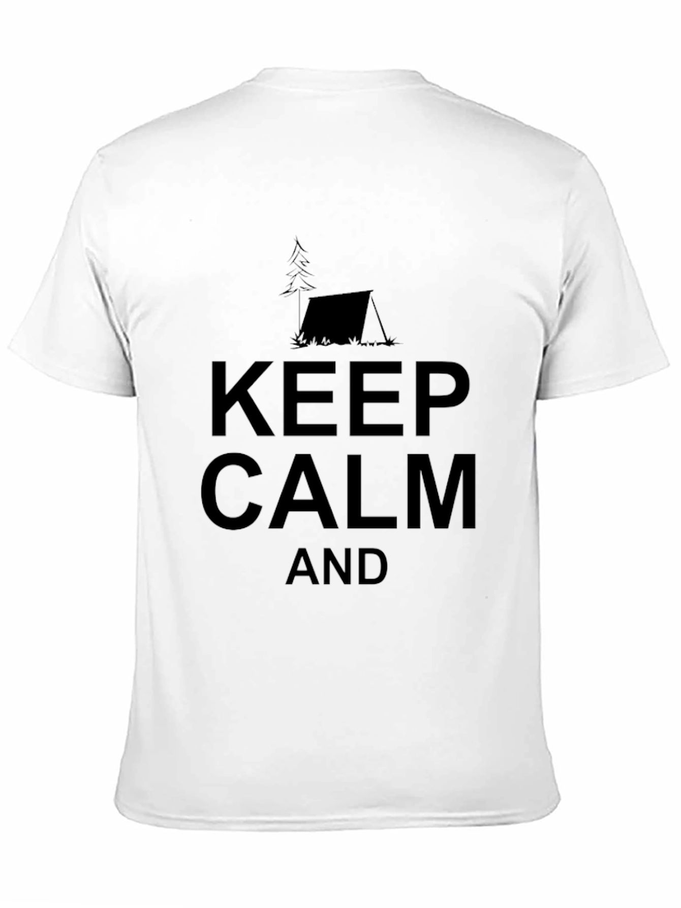 Keep Calm Camping Tee - Black Cotton T-Shirt